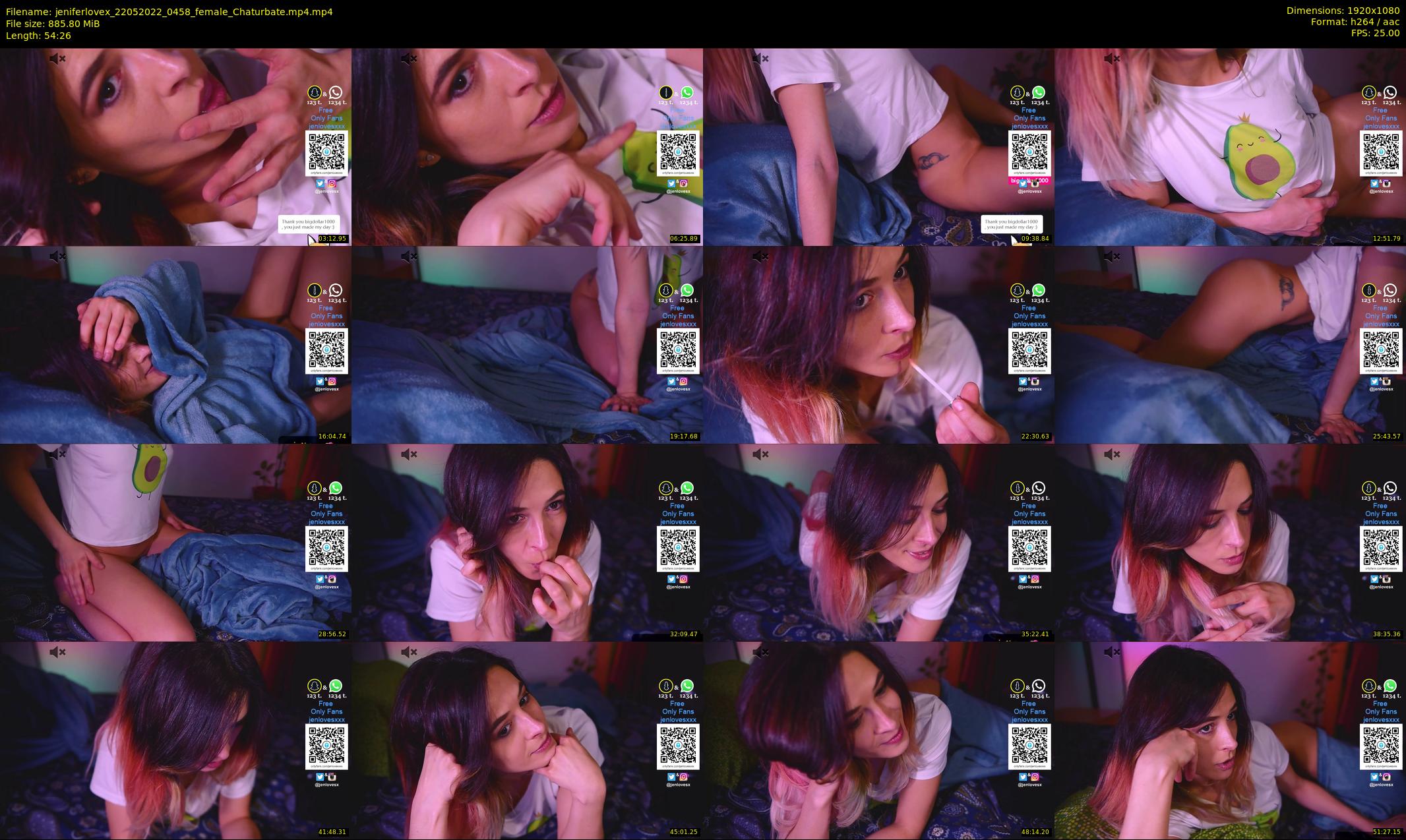 jeniferlovex — 55 minute Chaturbate female cam show recording, 1080p, May 22, 2022