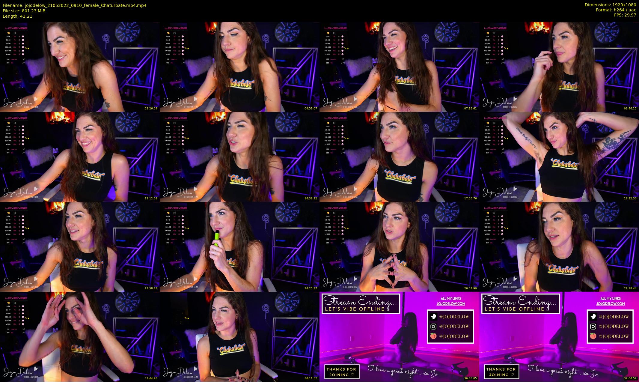 jojodelow — 42 minute Chaturbate female cam show recording, 1080p, May 21, 2022