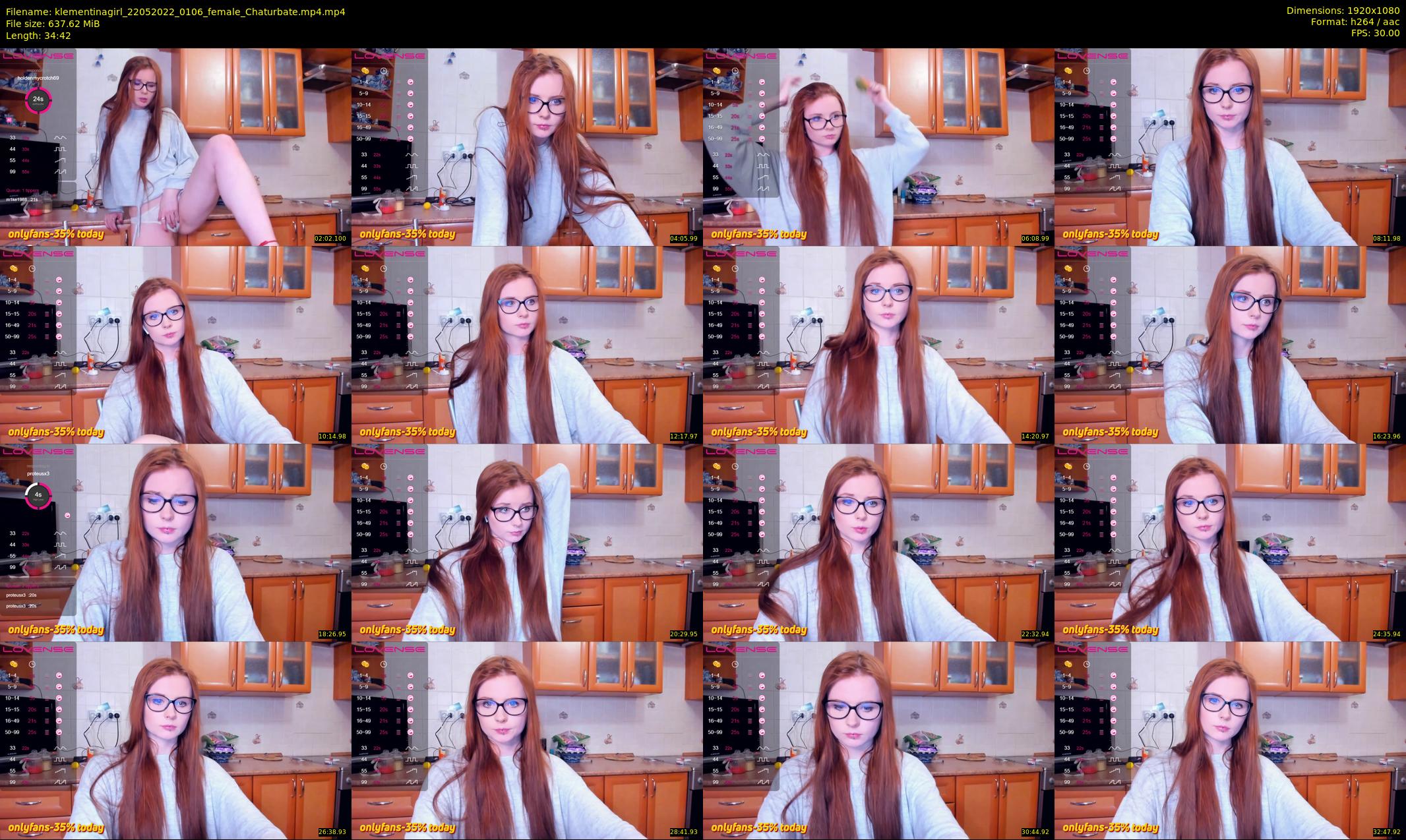 klementinagirl — 35 minute Chaturbate female cam show recording, 1080p, May 22, 2022