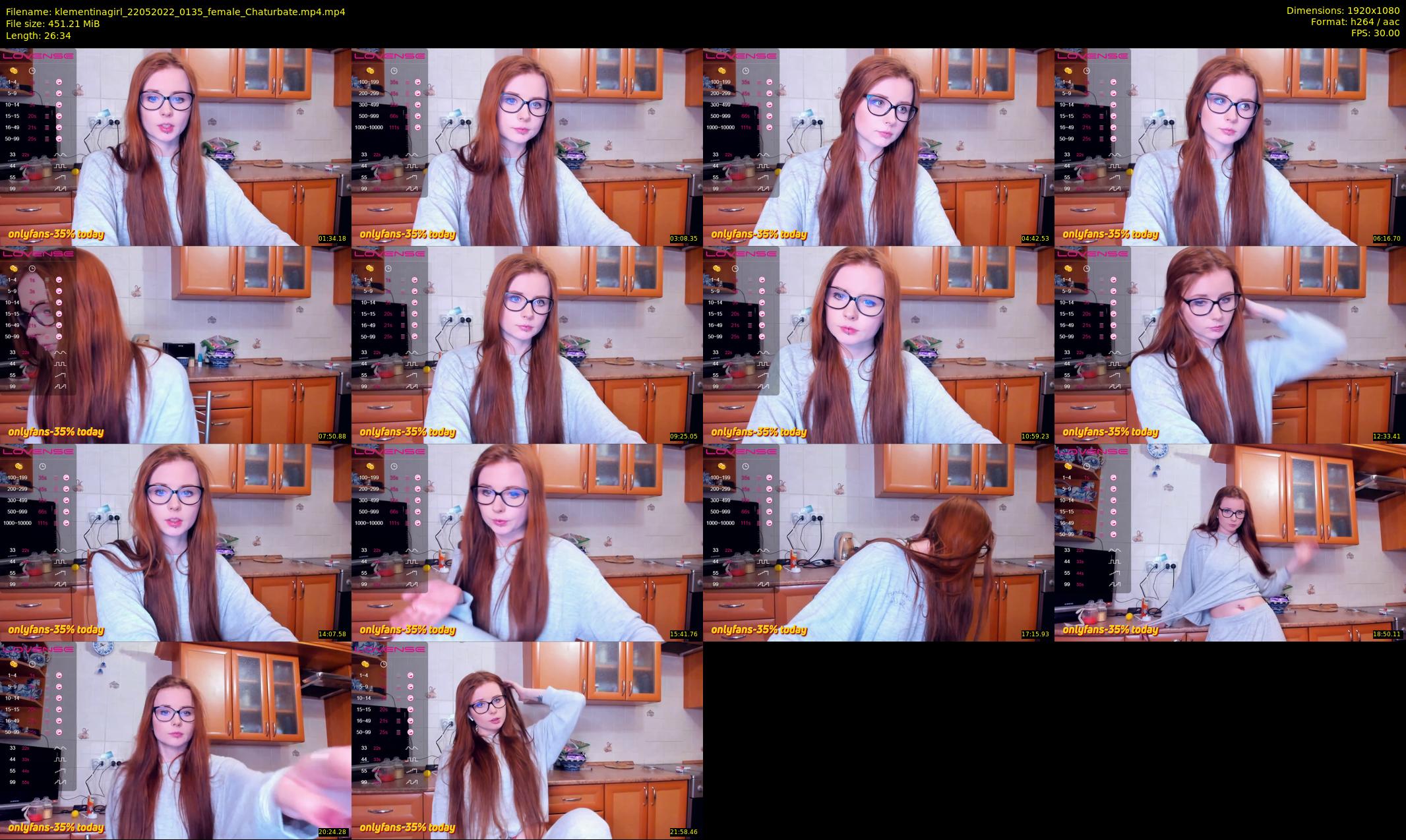 klementinagirl — 27 minute Chaturbate female cam show recording, 1080p, May 22, 2022