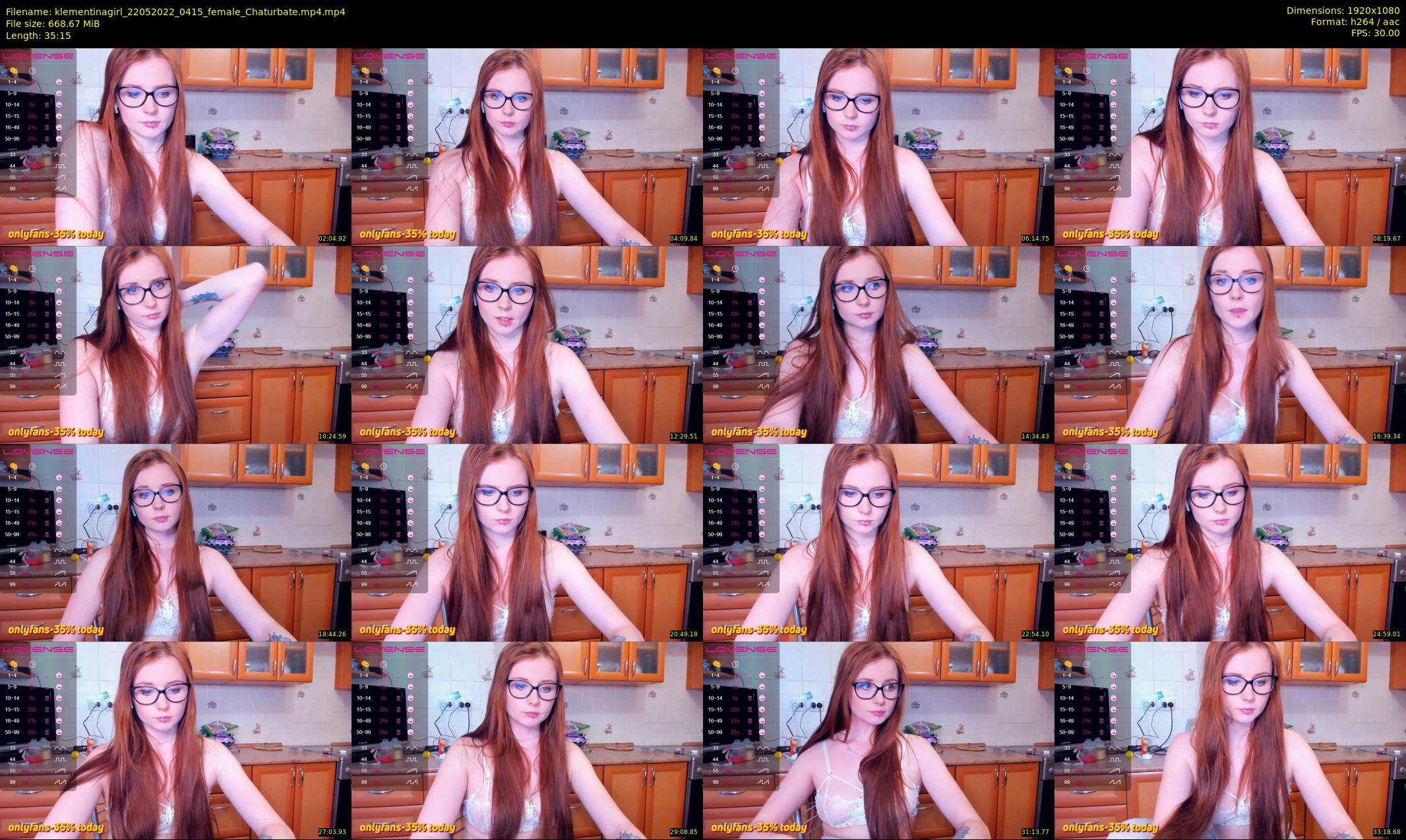 klementinagirl — 36 minute Chaturbate female cam show recording, 1080p, May 22, 2022