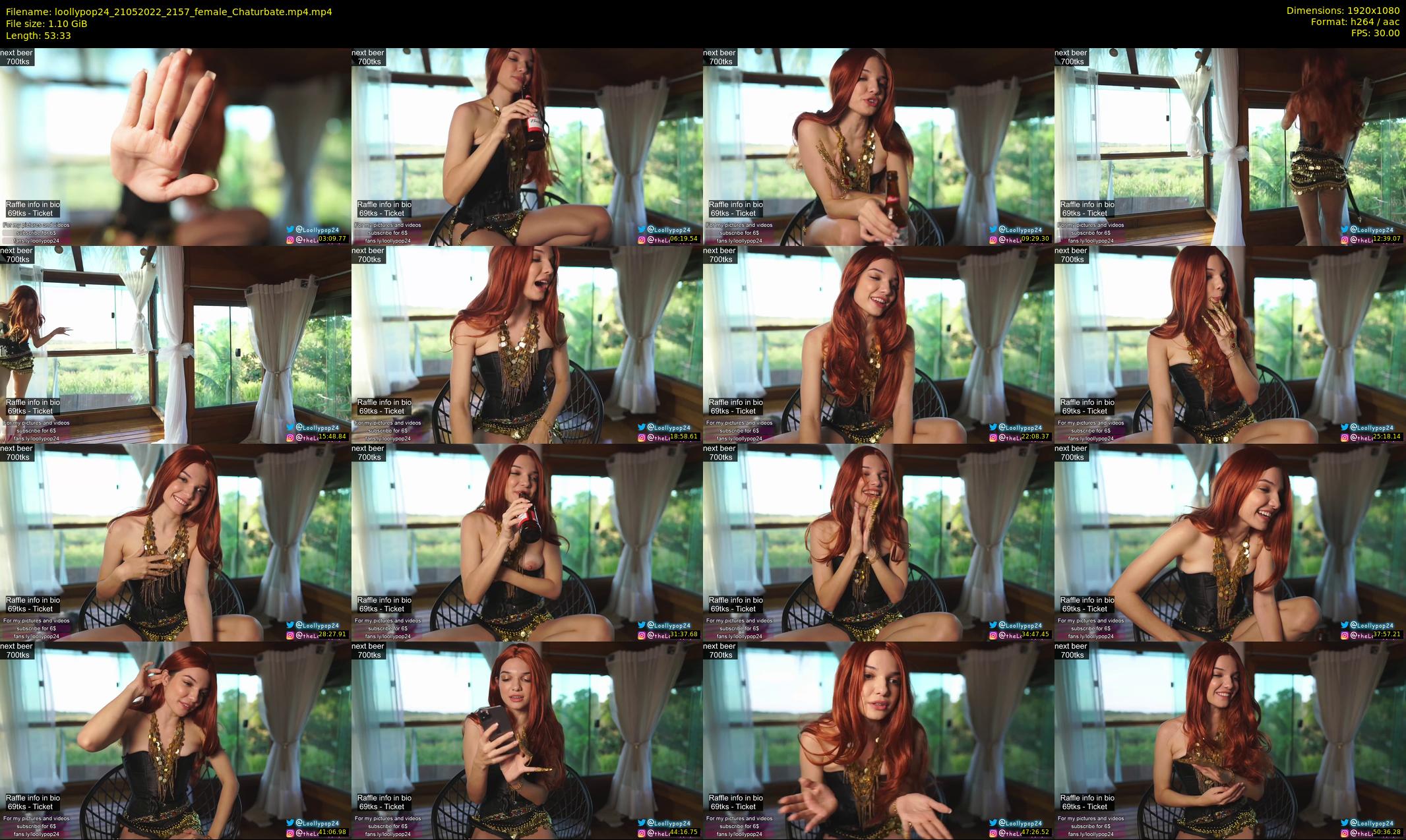 loollypop24 — 54 minute Chaturbate female cam show recording, 1080p, May 21, 2022