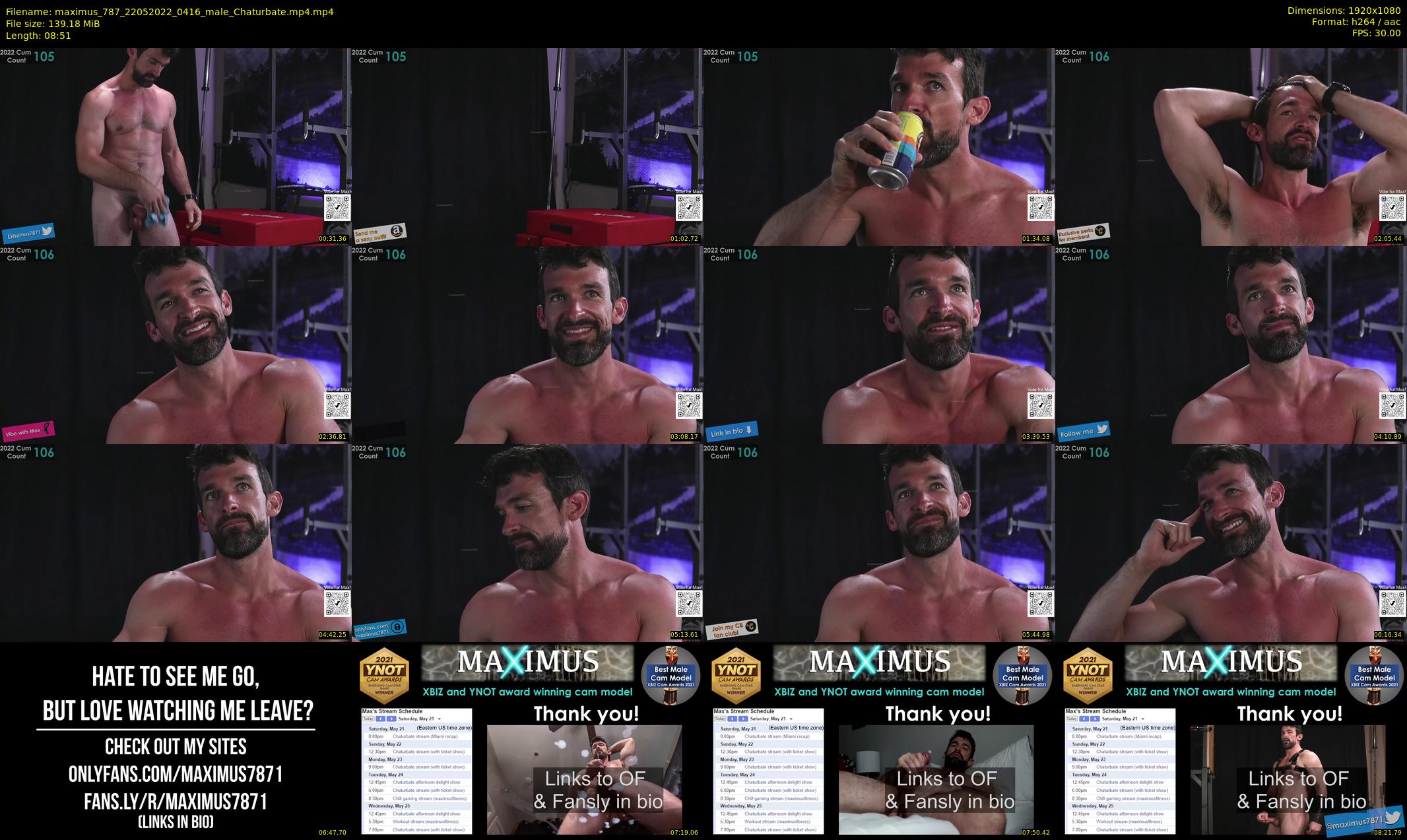 maximus_787 — 9 minute Chaturbate male cam show recording, 1080p, May 22, 2022
