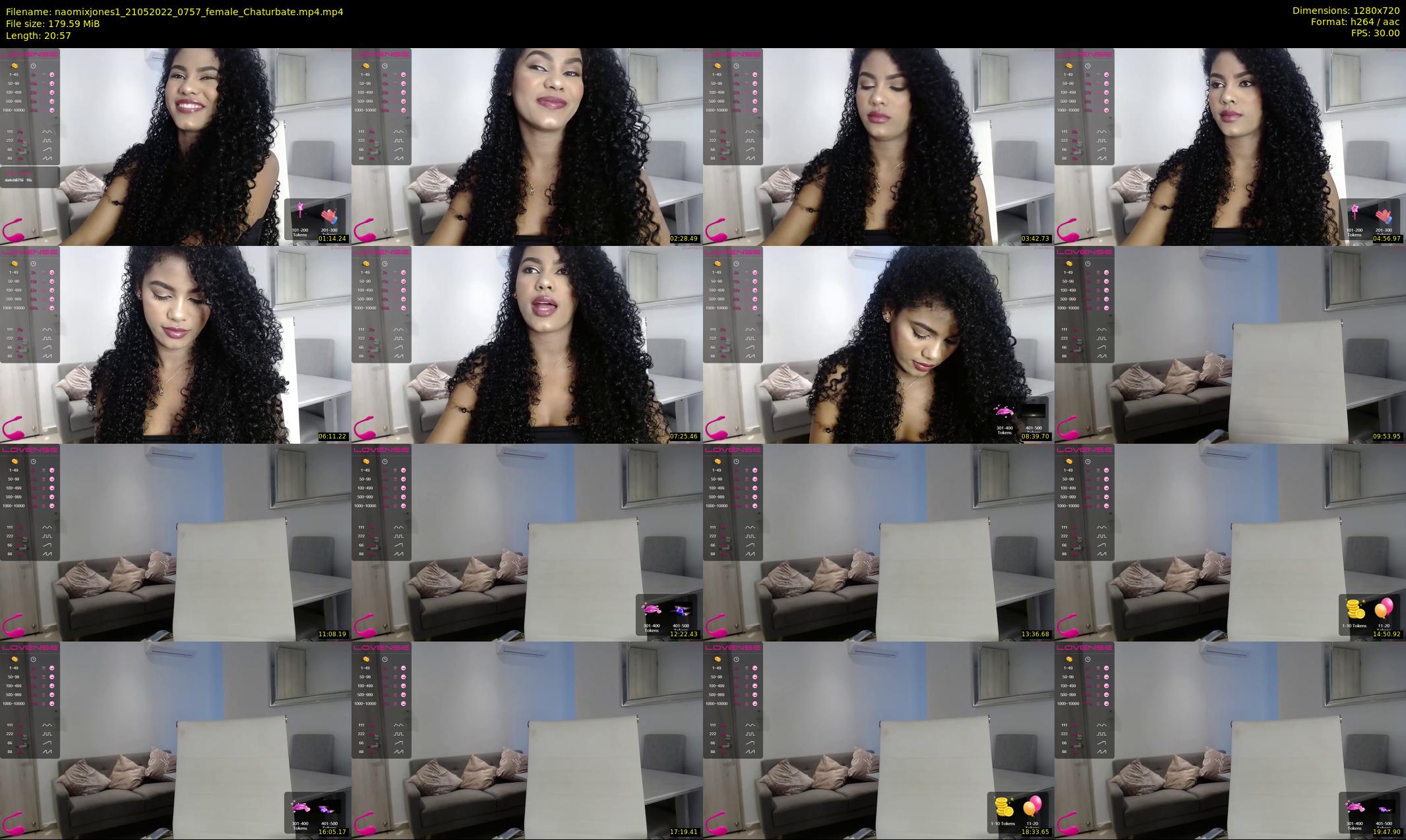 naomixjones1 — 21 minute Chaturbate female cam show recording, 720p, May 21, 2022