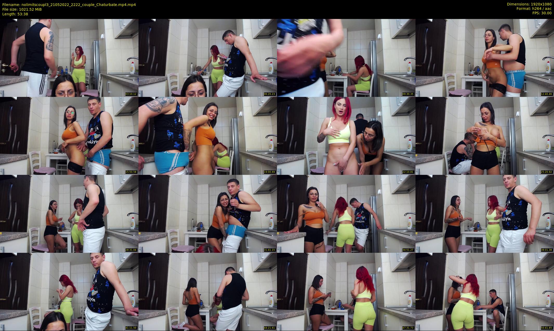 nolimitscoupl3 — 54 minute Chaturbate couple cam show recording, 1080p, May 21, 2022