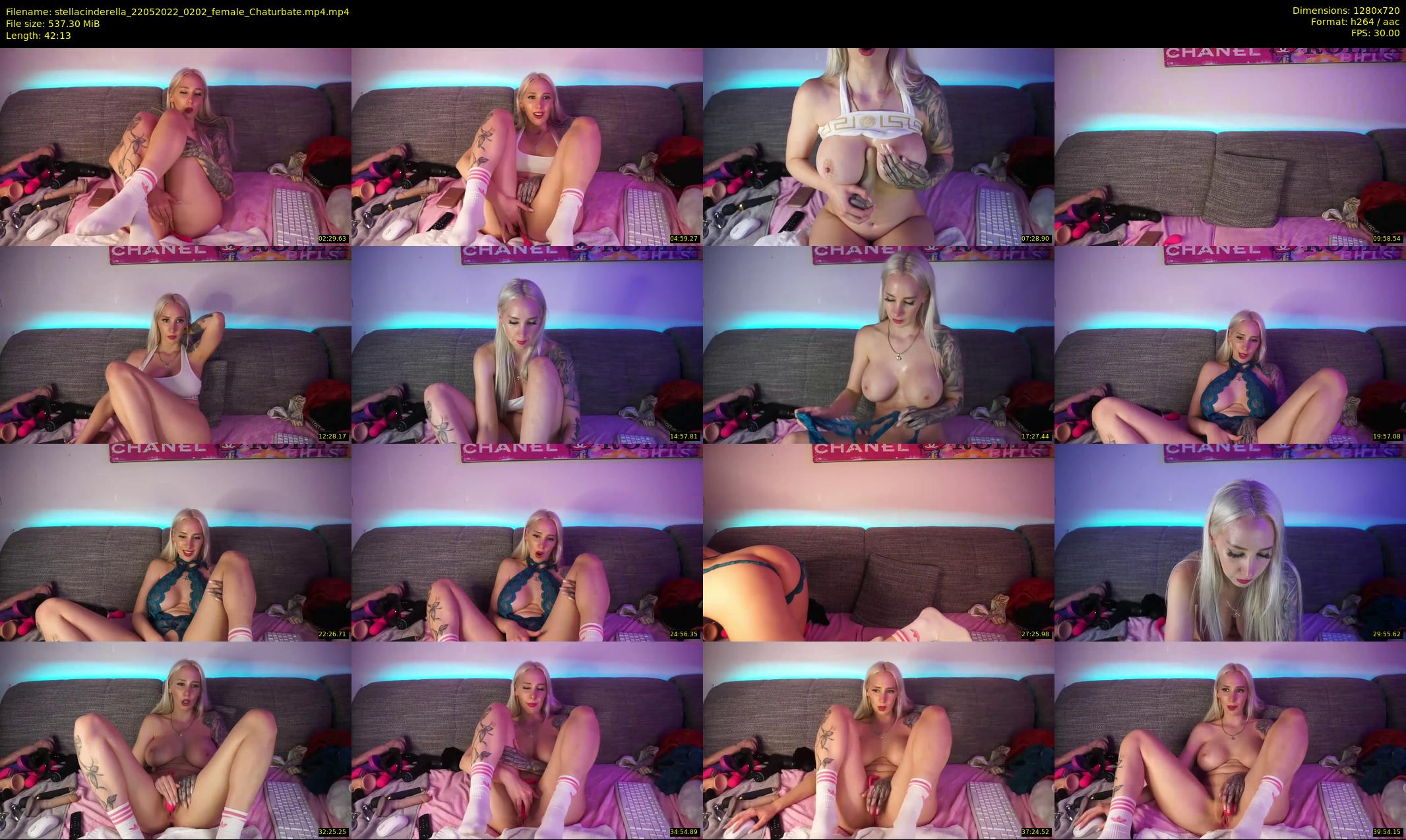 stellacinderella — 43 minute Chaturbate female cam show recording, 720p, May 22, 2022