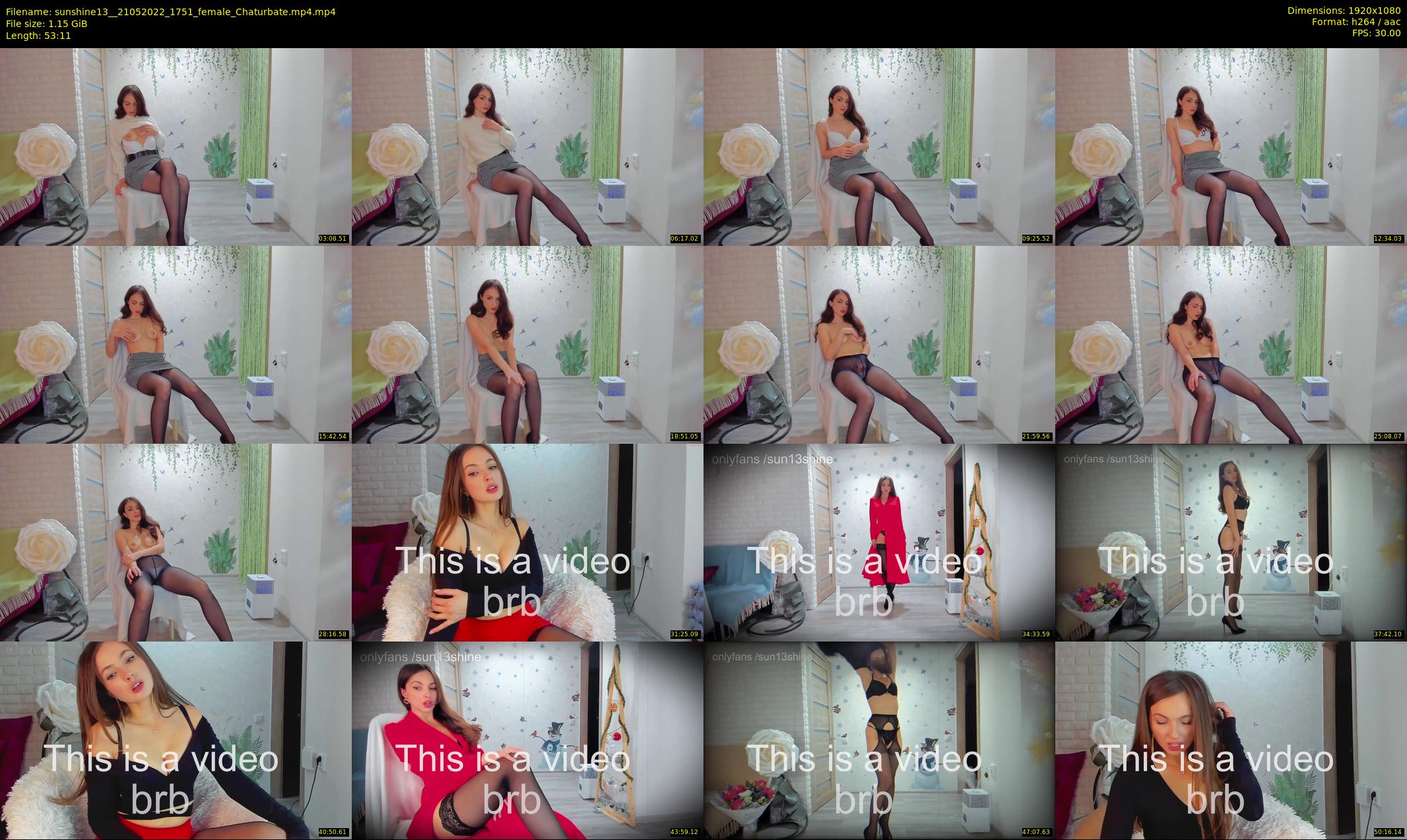 sunshine13_ — 54 minute Chaturbate female cam show recording, 1080p, May 21, 2022