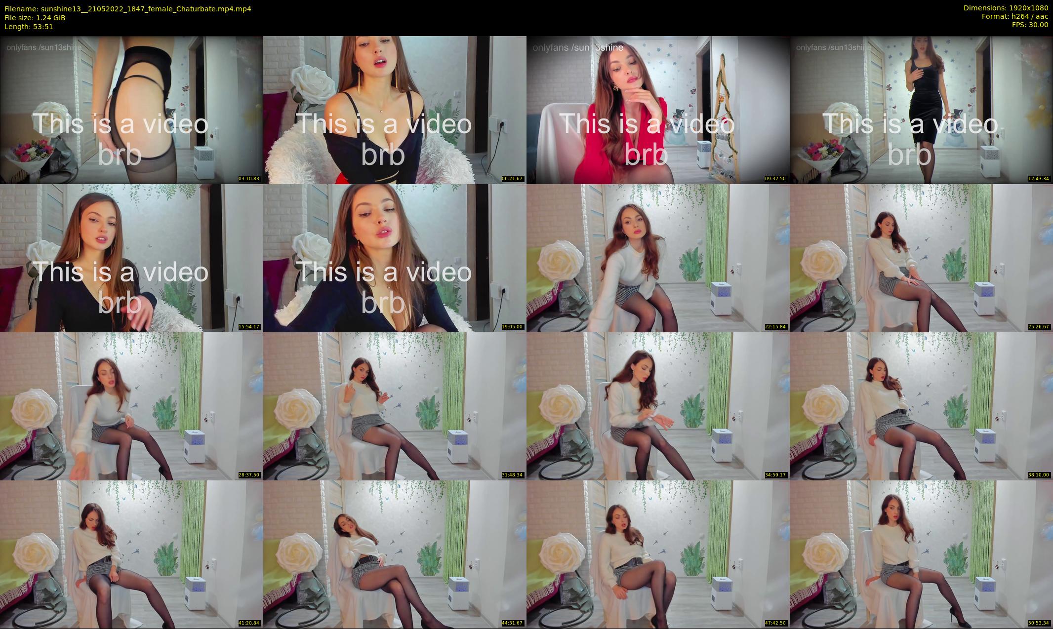 sunshine13_ — 54 minute Chaturbate female cam show recording, 1080p, May 21, 2022