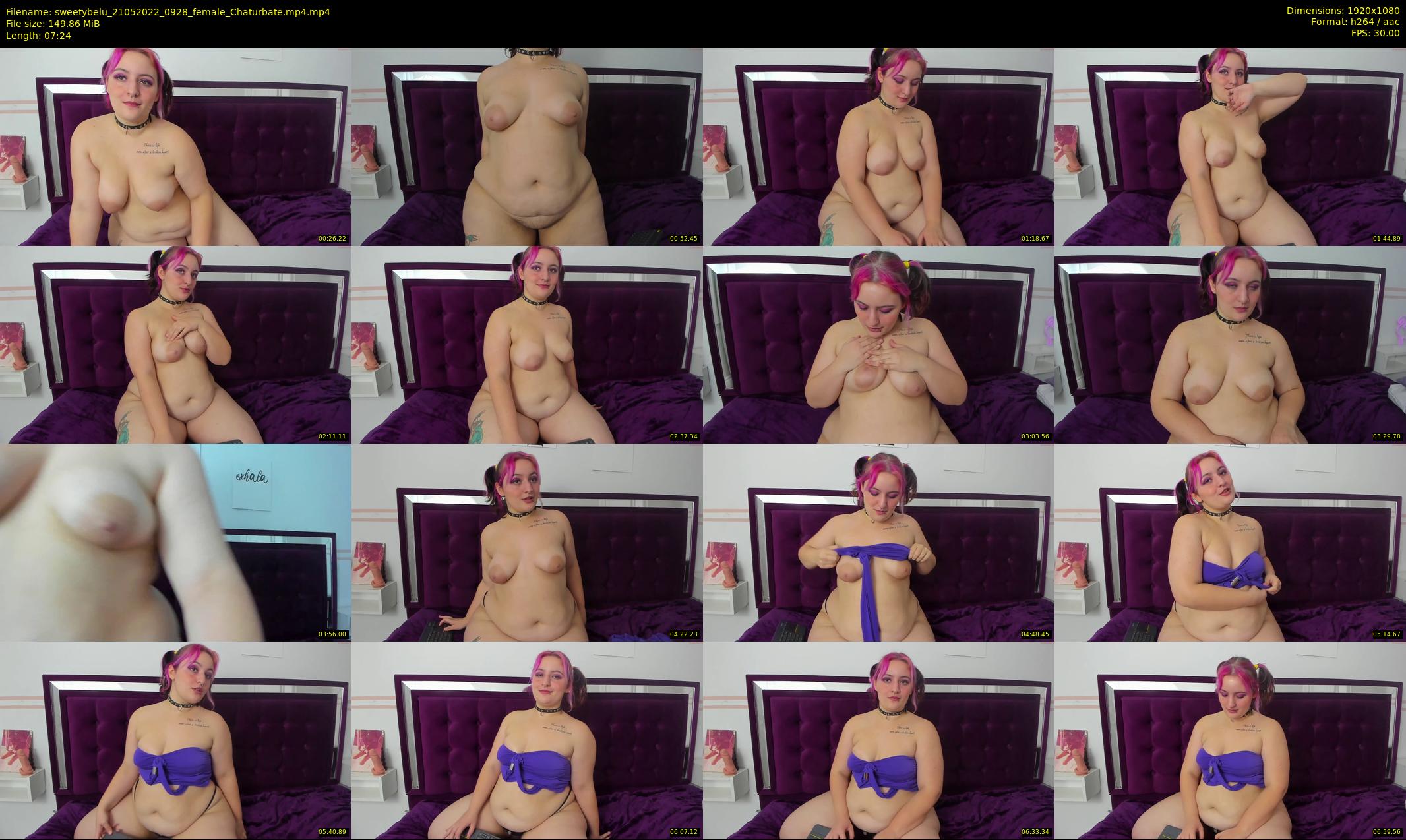 sweetybelu — 8 minute Chaturbate female cam show recording, 1080p, May 21, 2022