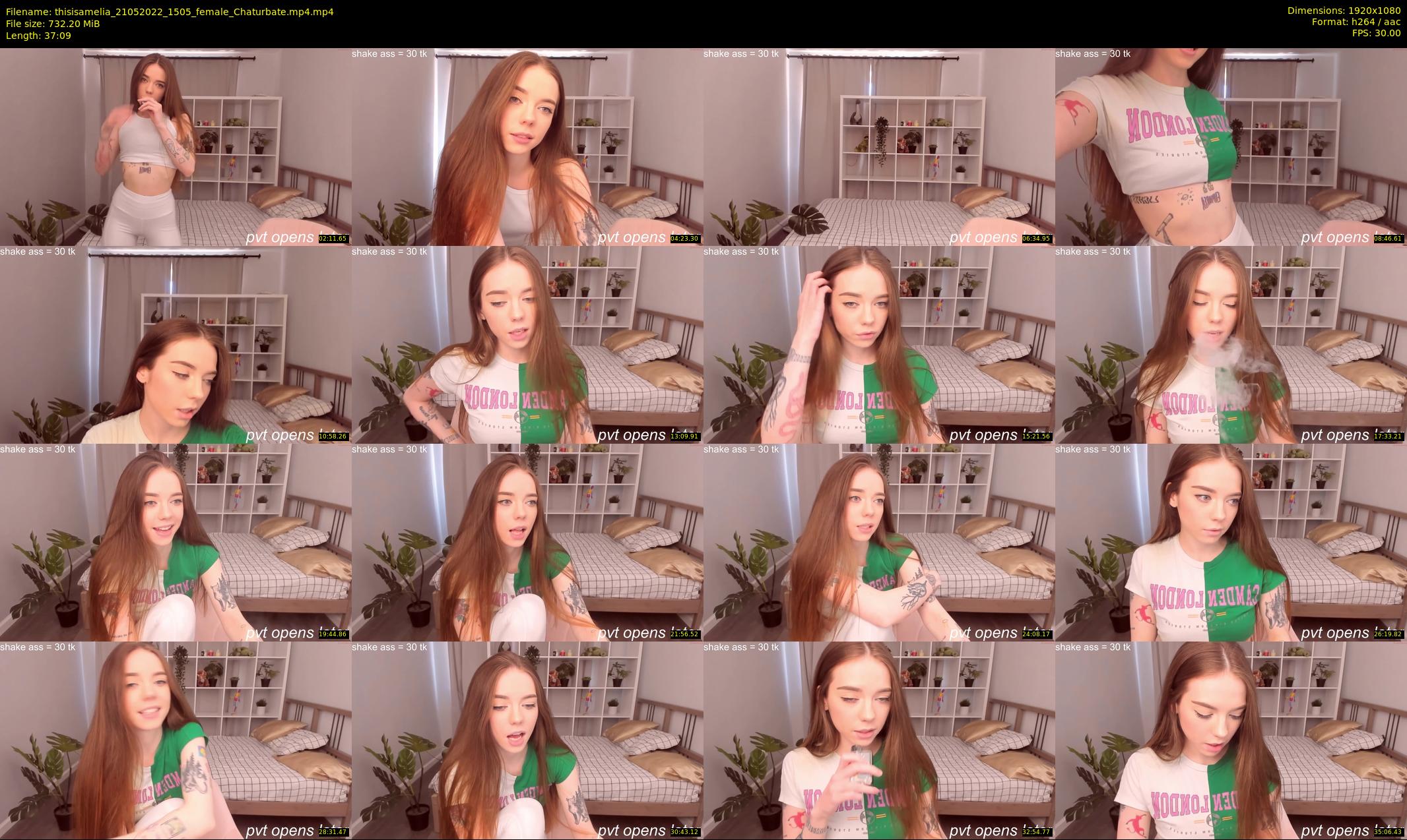 thisisamelia — 38 minute Chaturbate female cam show recording, 1080p, May 21, 2022