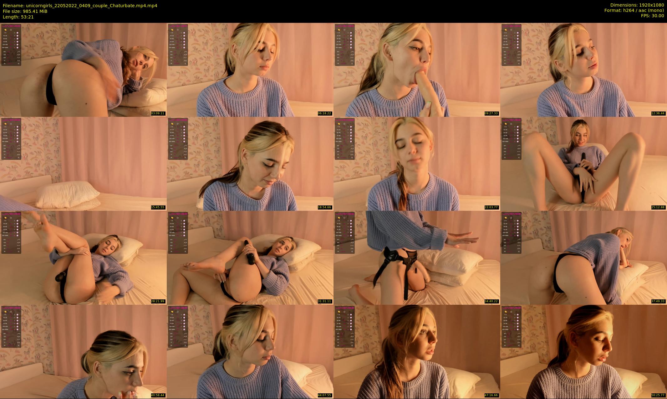 unicorngirls — 54 minute Chaturbate couple cam show recording, 1080p, May 22, 2022