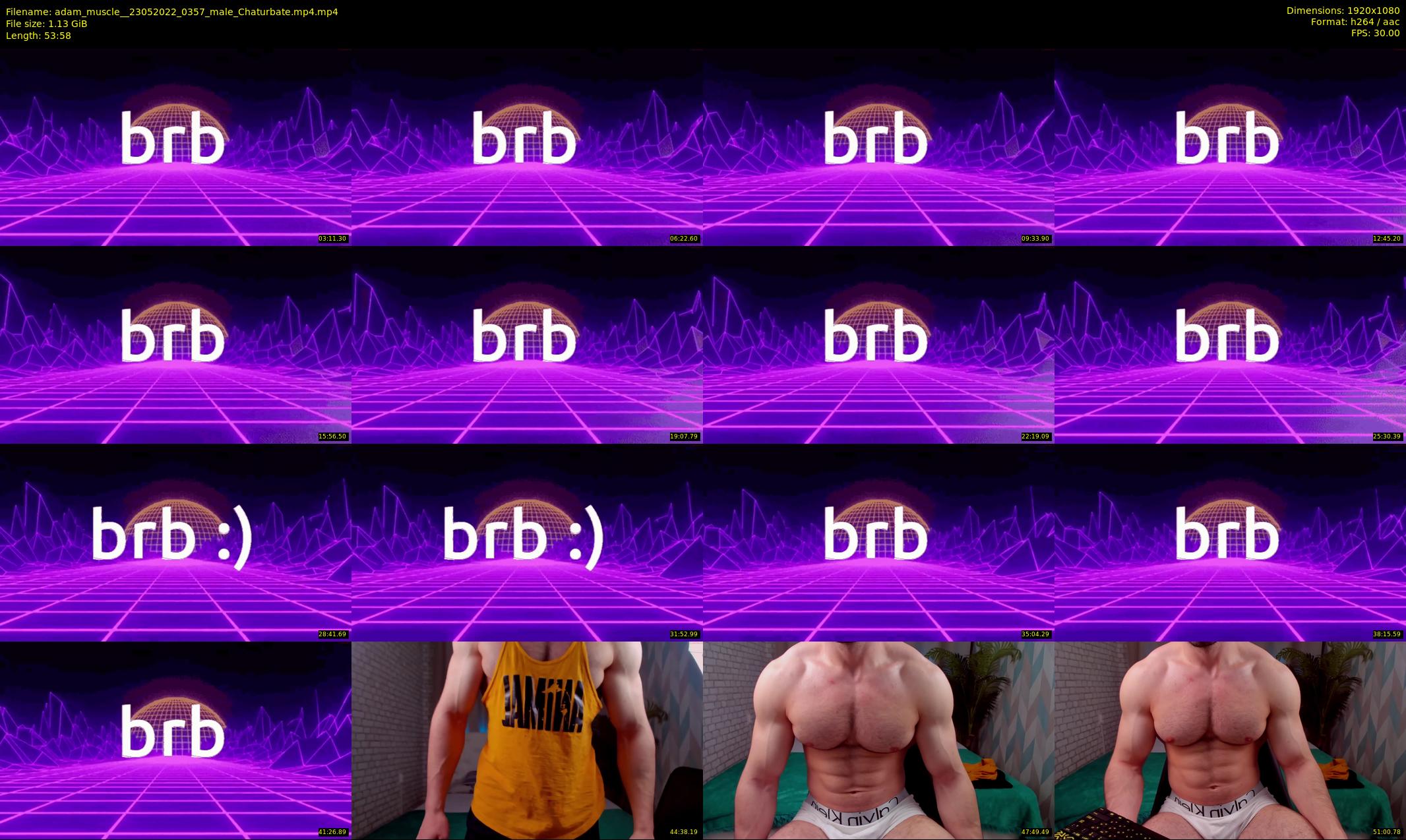 adam_muscle_ — 54 minute Chaturbate male cam show recording, 1080p, May 23, 2022
