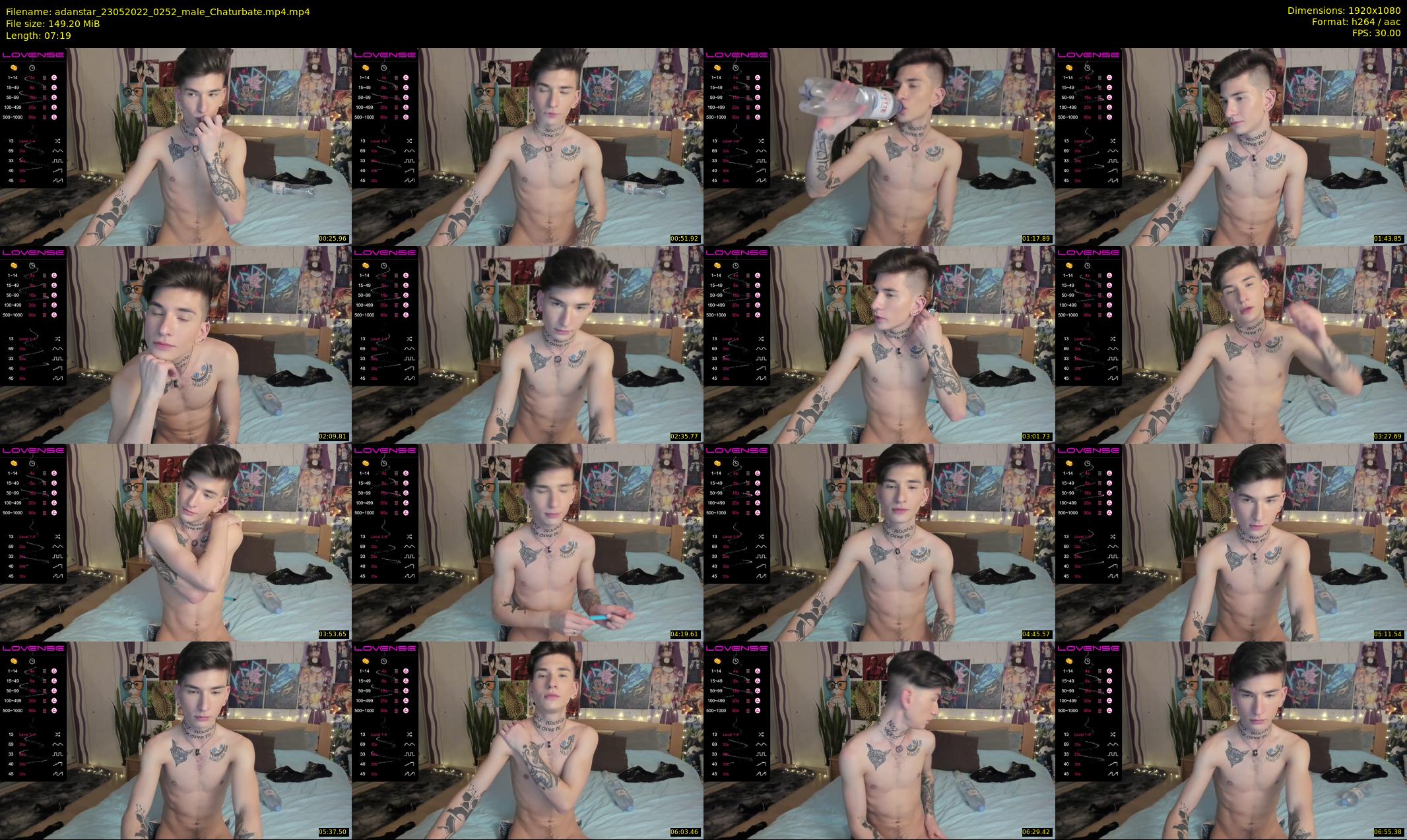 adanstar — 8 minute Chaturbate male cam show recording, 1080p, May 23, 2022