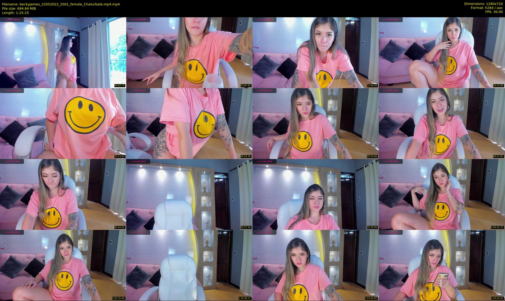 beckyjames — 86 minute Chaturbate female cam show recording, 720p, May 22, 2022