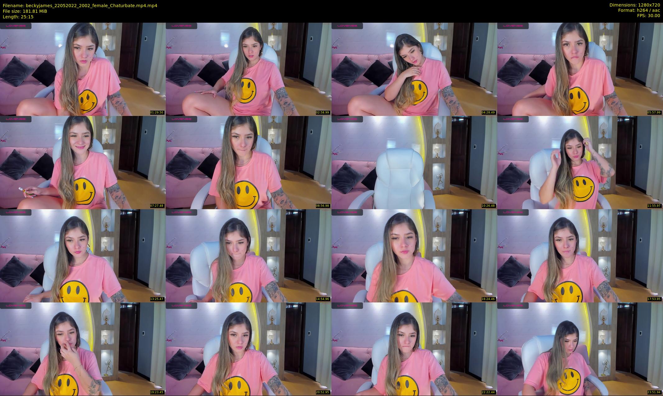 beckyjames — 26 minute Chaturbate female cam show recording, 720p, May 22, 2022