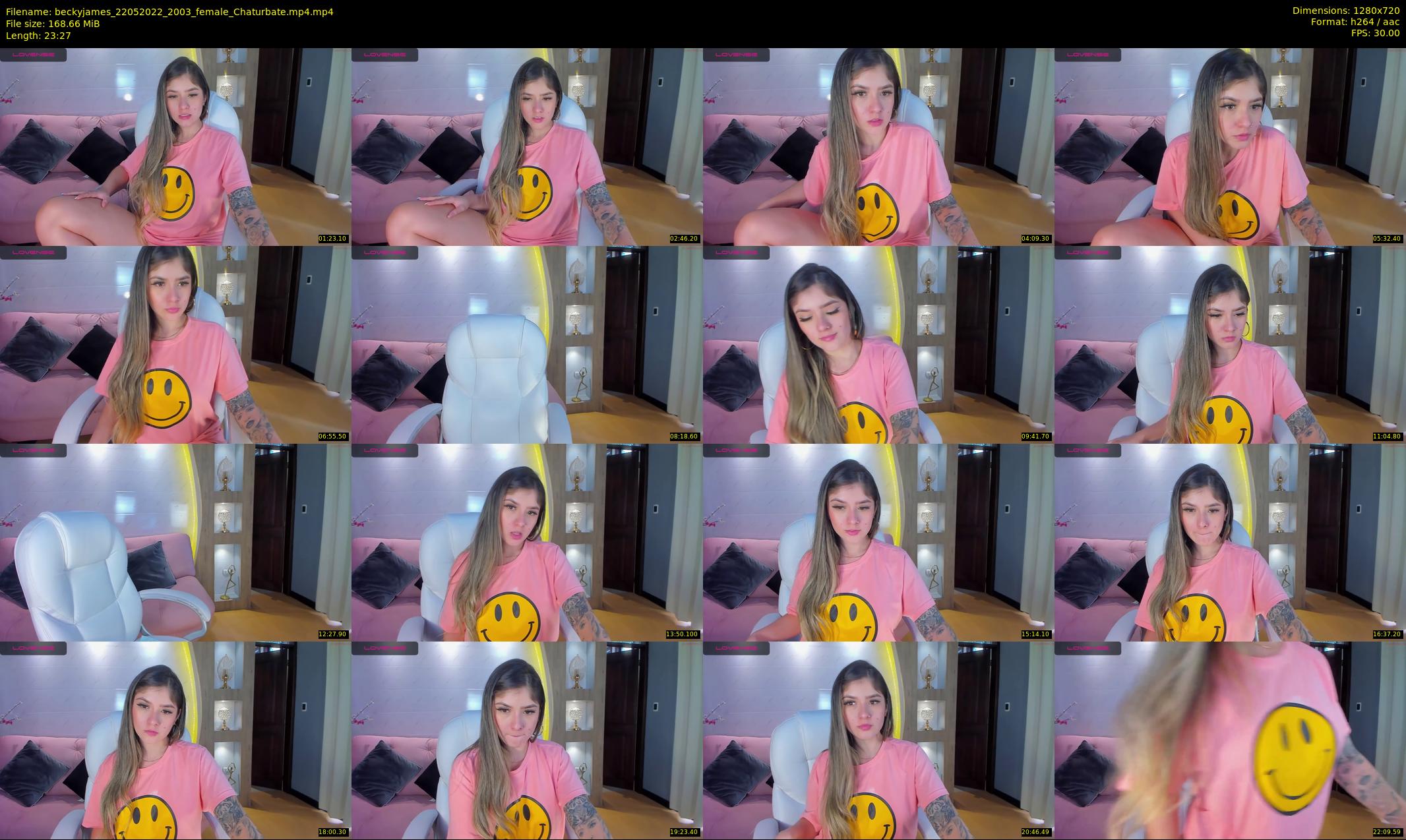 beckyjames — 24 minute Chaturbate female cam show recording, 720p, May 22, 2022