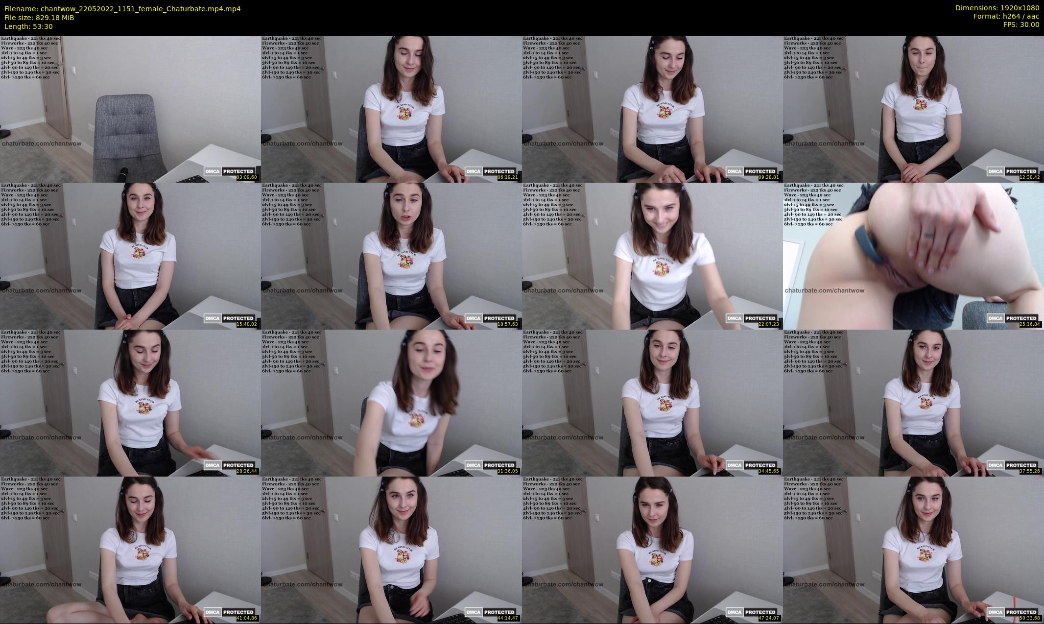 chantwow — 54 minute Chaturbate female cam show recording, 1080p, May 22, 2022