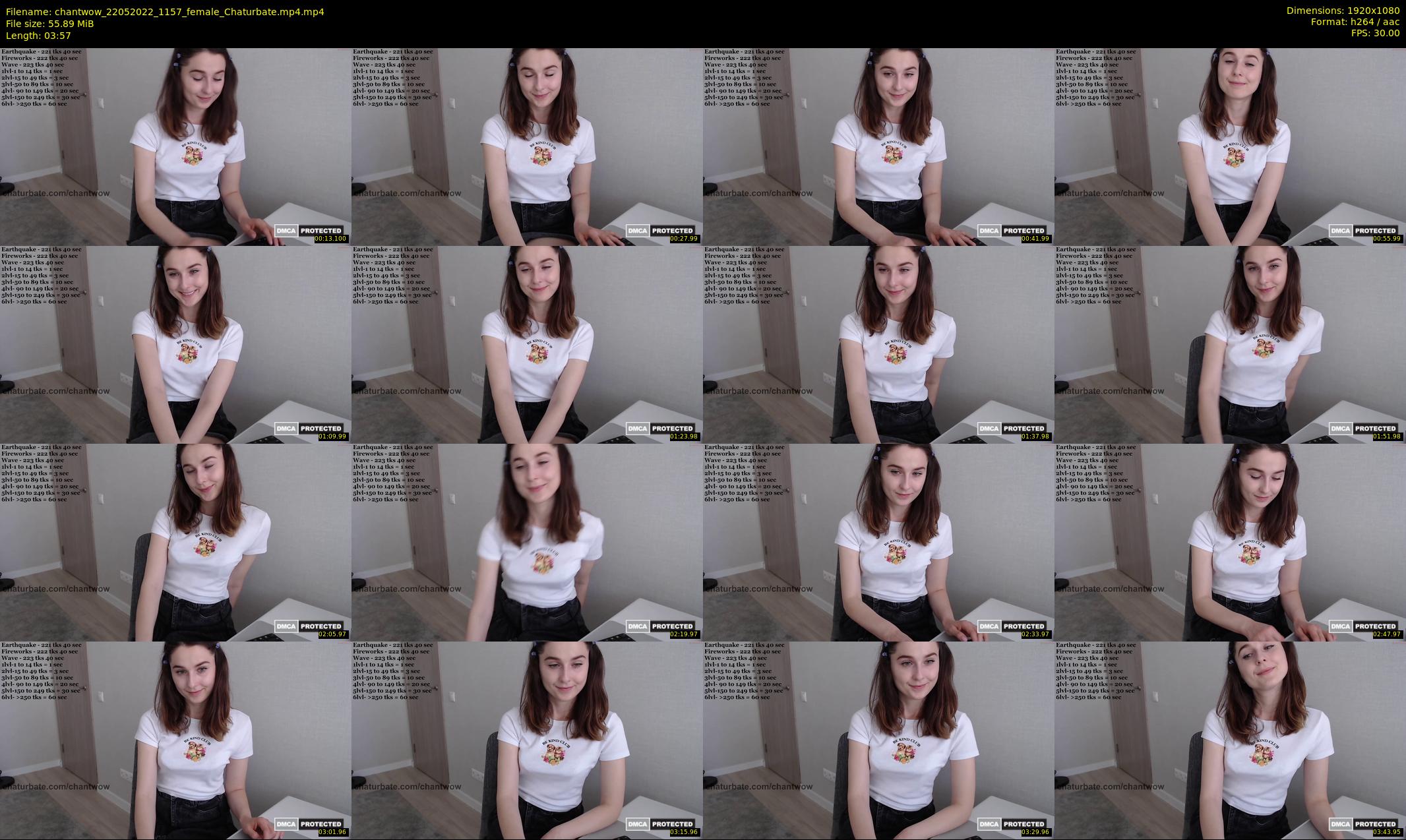 chantwow — 4 minute Chaturbate female cam show recording, 1080p, May 22, 2022
