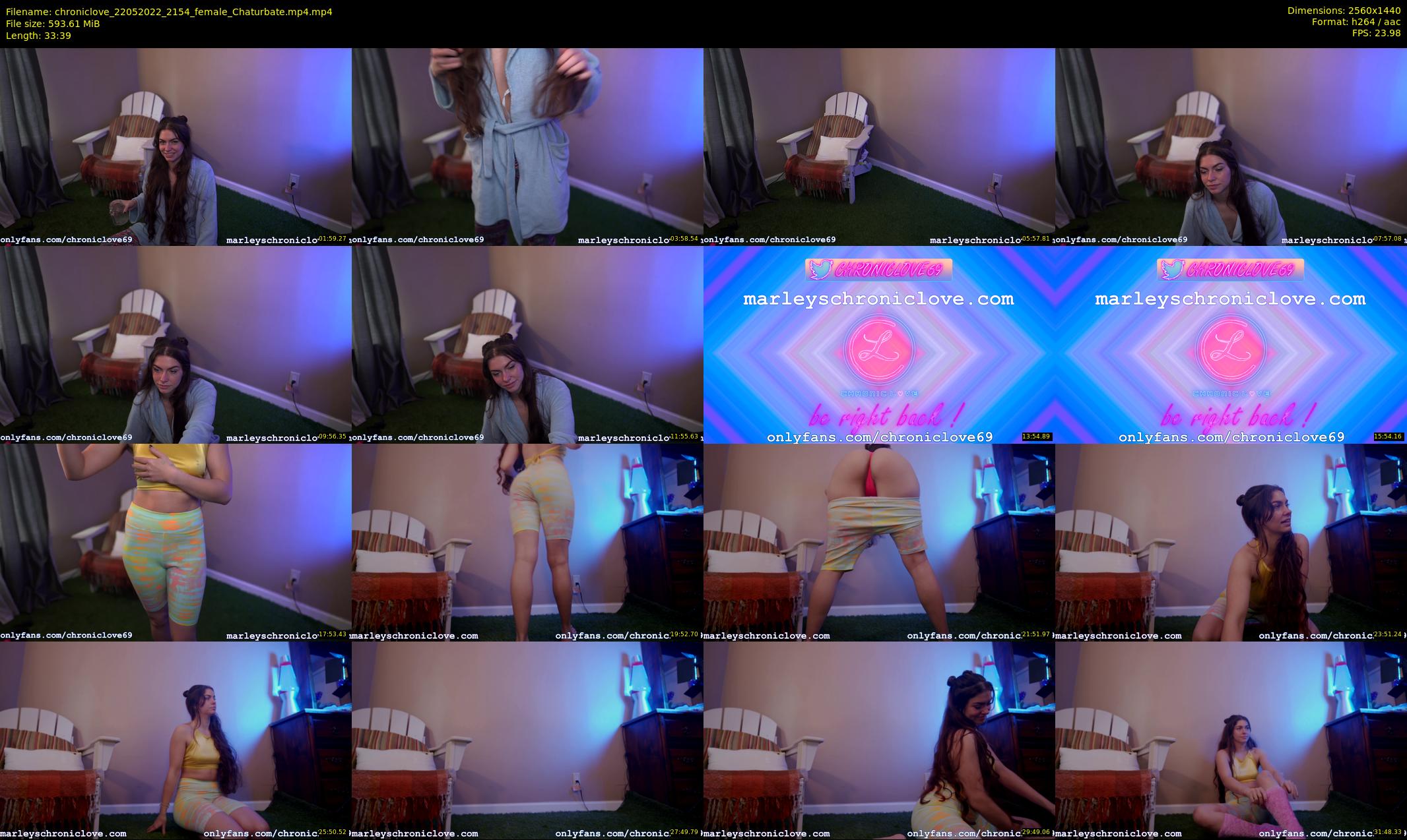 chroniclove — 34 minute Chaturbate female cam show recording, 1080p, May 22, 2022