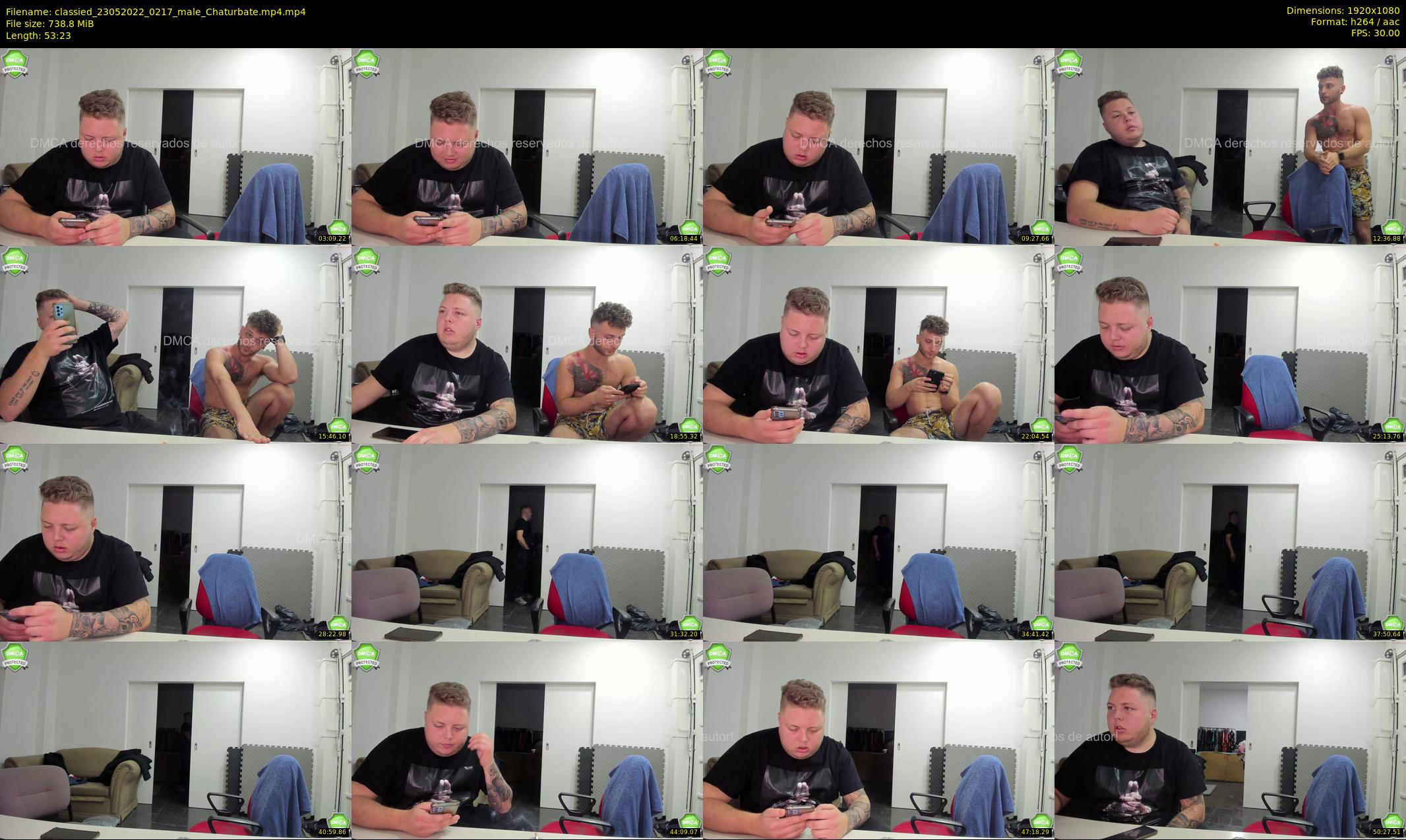 classied — 54 minute Chaturbate male cam show recording, 1080p, May 23, 2022