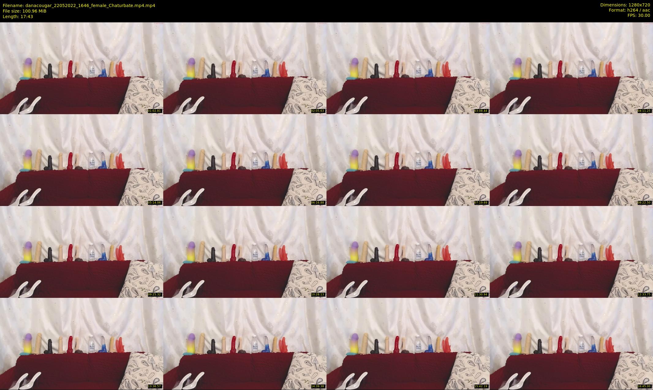 danacougar — 18 minute Chaturbate female cam show recording, 720p, May 22, 2022