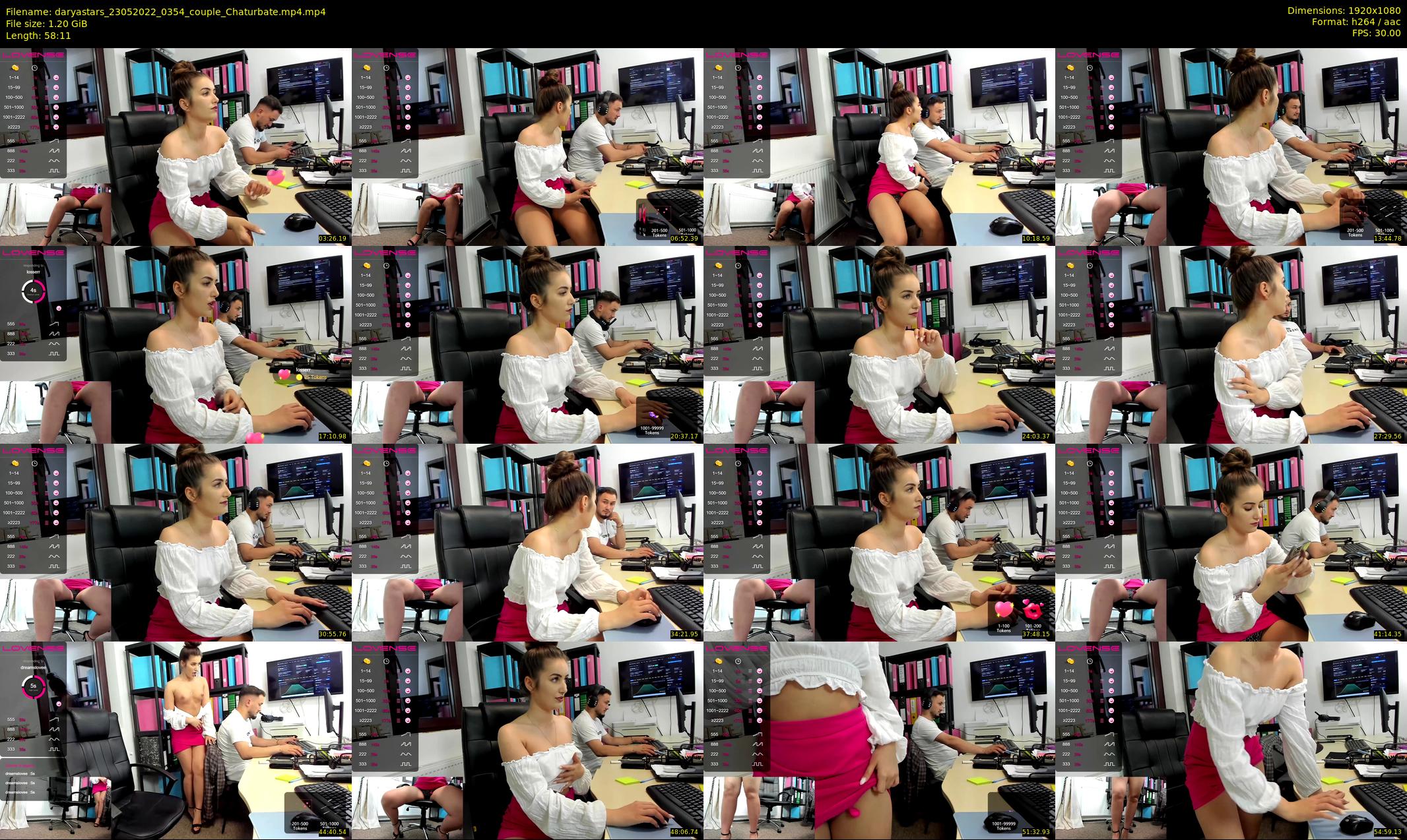 daryastars — 59 minute Chaturbate couple cam show recording, 1080p, May 23, 2022
