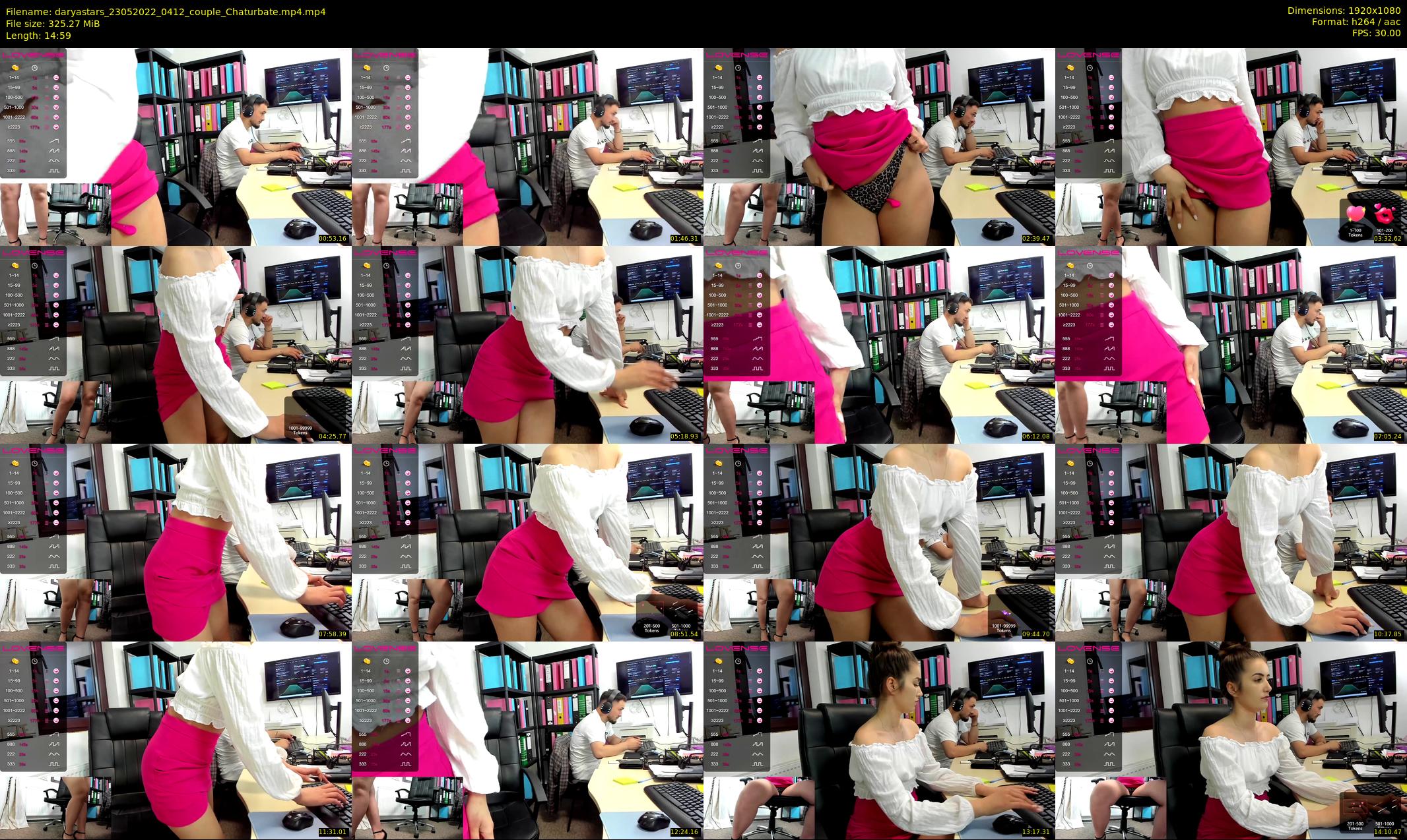 daryastars — 15 minute Chaturbate couple cam show recording, 1080p, May 23, 2022