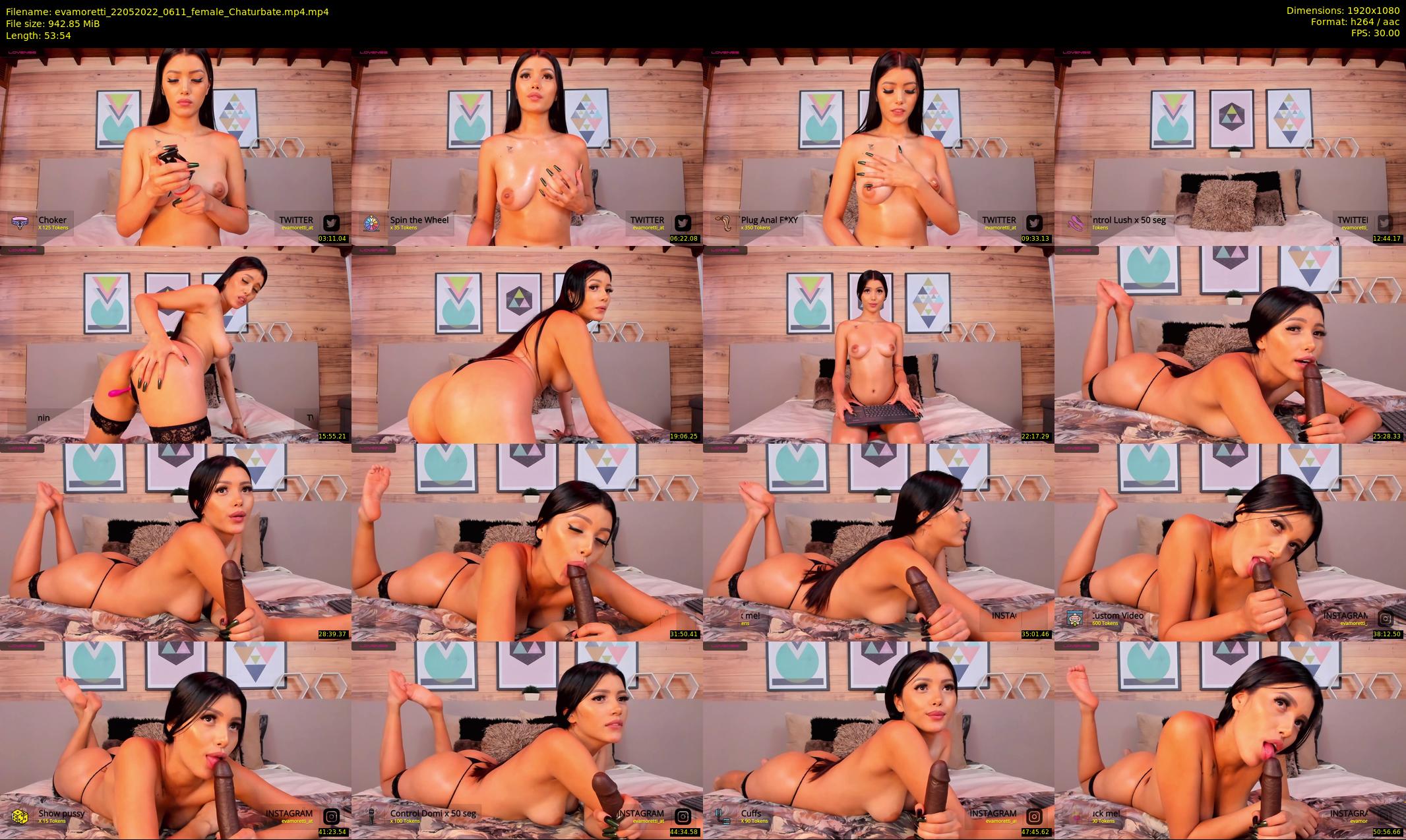 evamoretti — 54 minute Chaturbate female cam show recording, 1080p, May 22, 2022