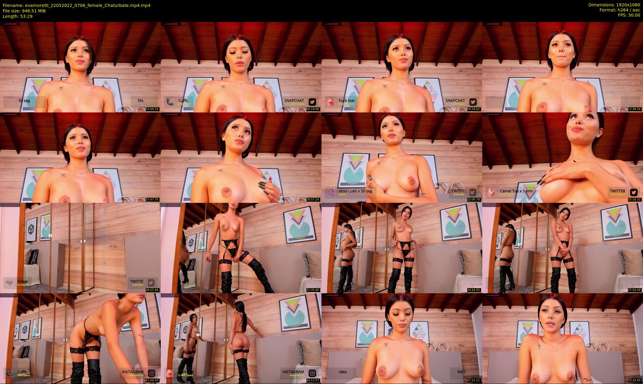 evamoretti — 54 minute Chaturbate female cam show recording, 1080p, May 22, 2022