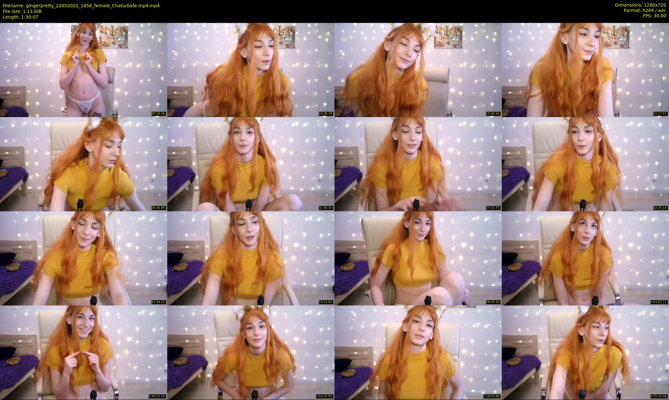 gingerpretty — 91 minute Chaturbate female cam show recording, 720p, May 22, 2022