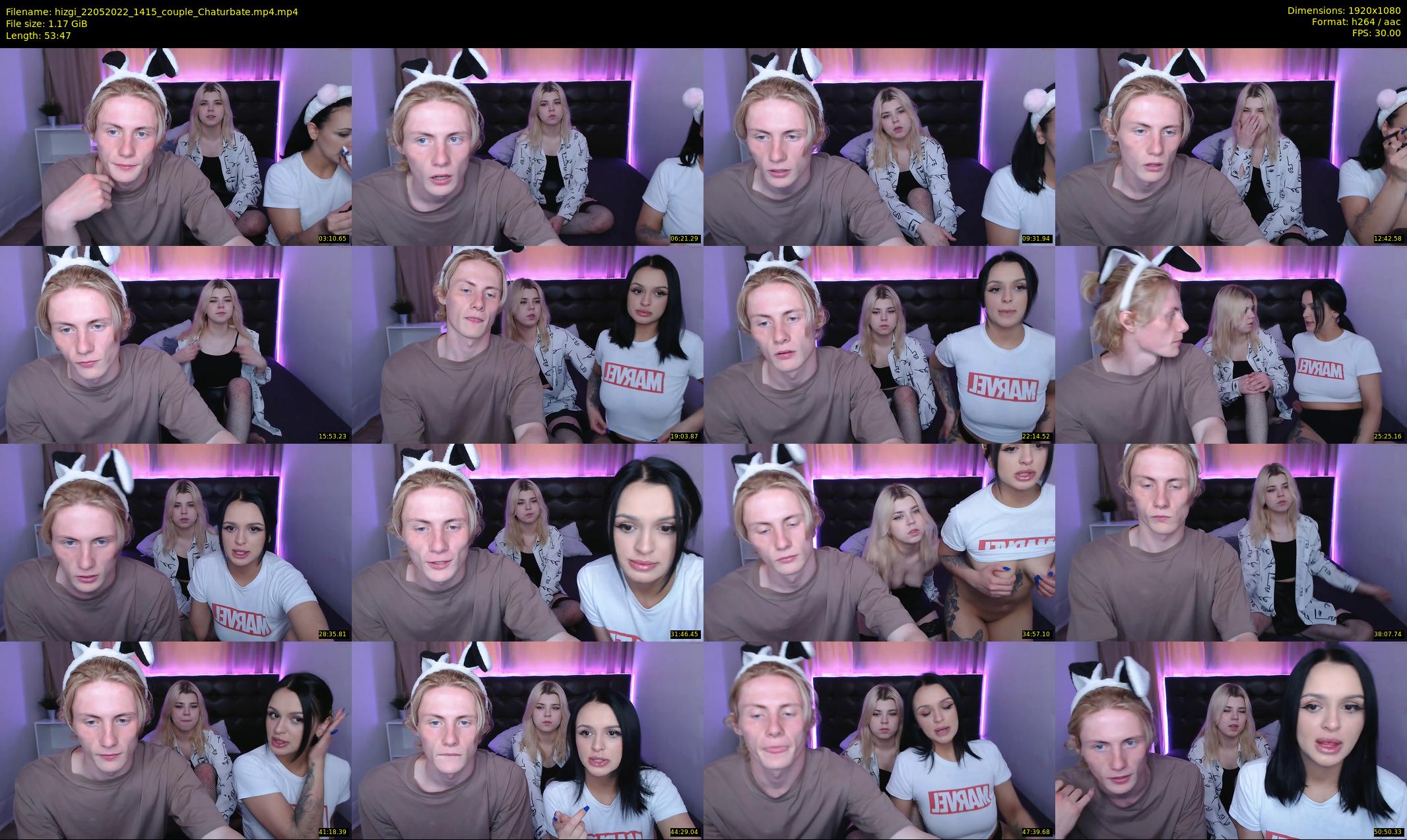 hizgi — 54 minute Chaturbate couple cam show recording, 1080p, May 22, 2022