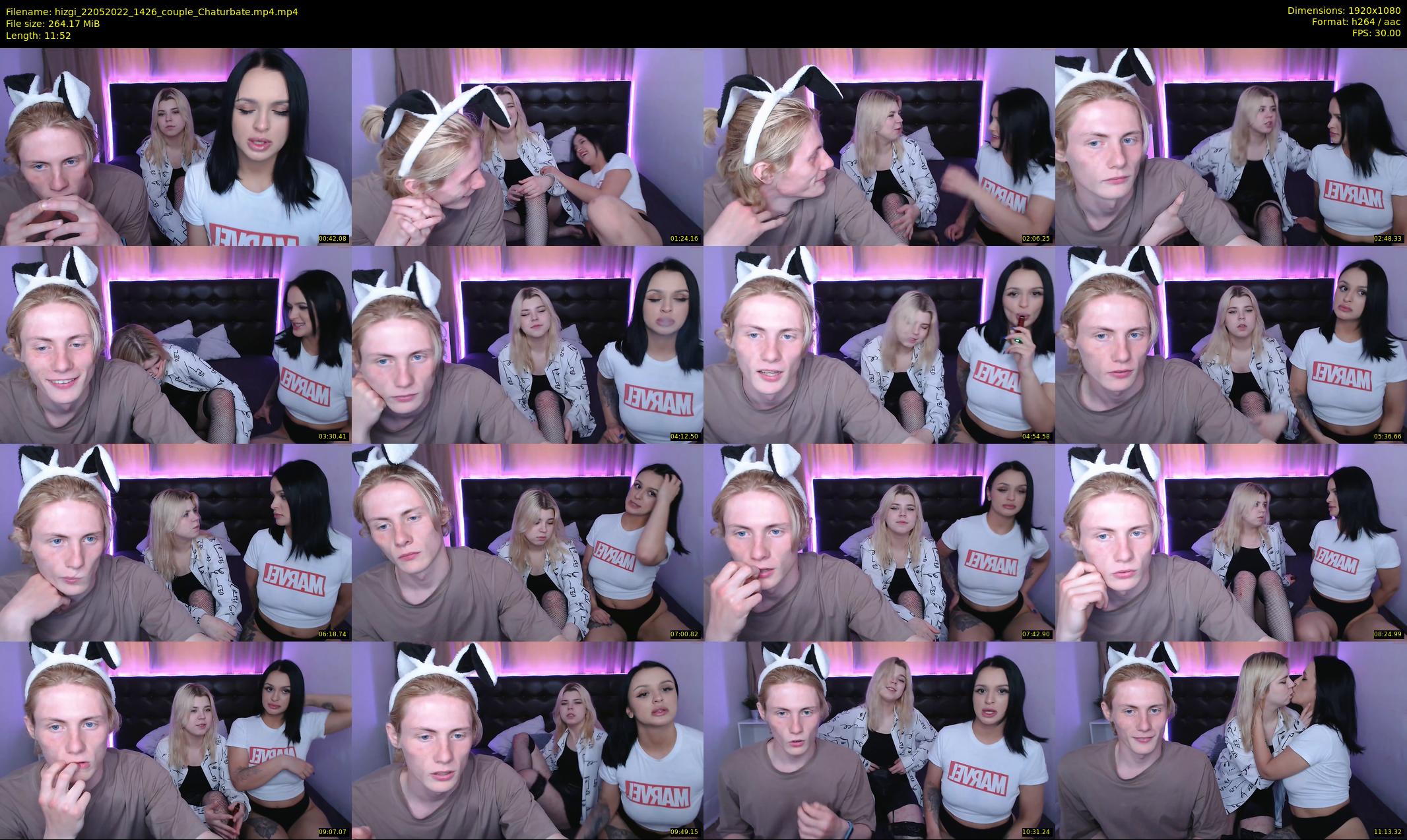 hizgi — 12 minute Chaturbate couple cam show recording, 1080p, May 22, 2022