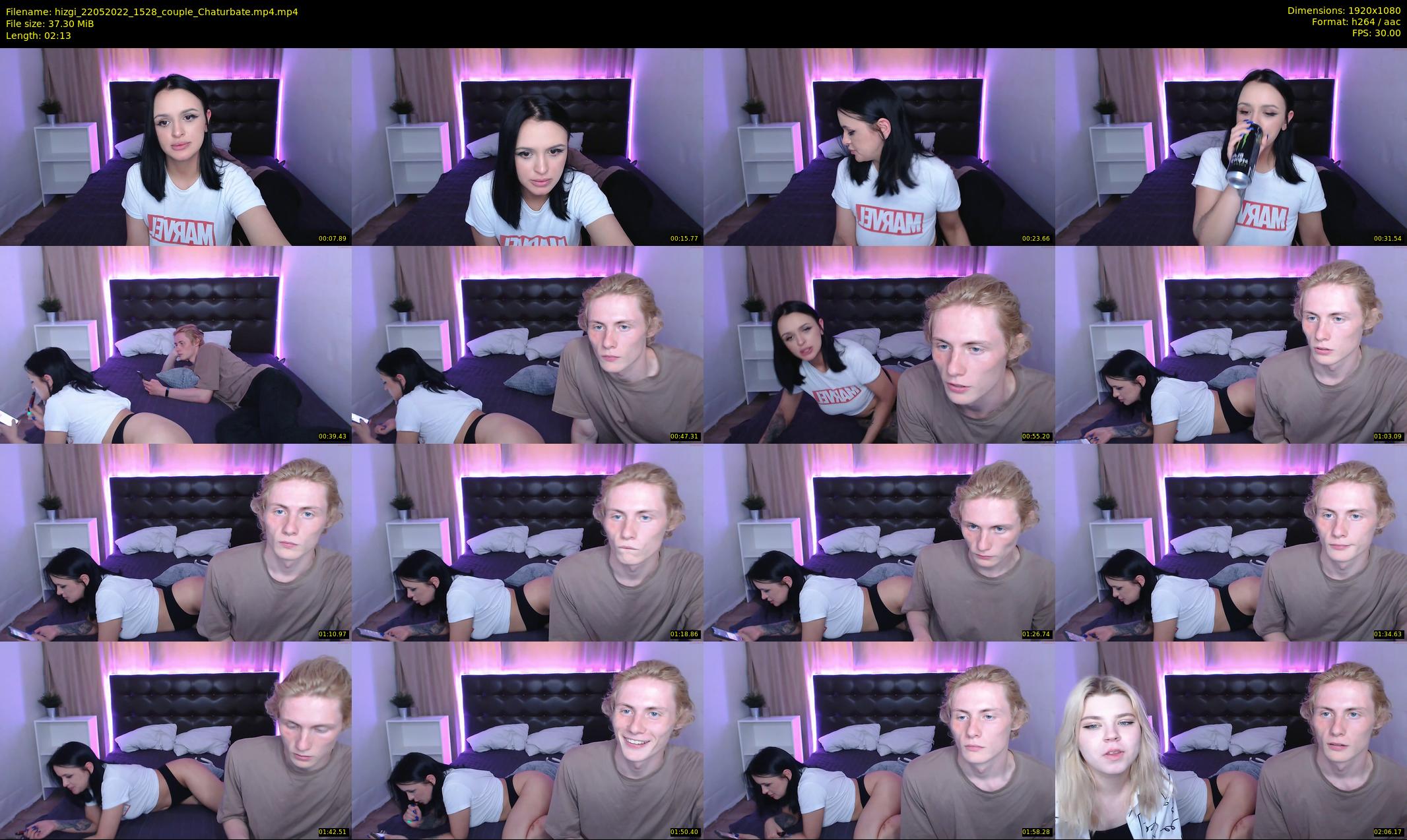 hizgi — 3 minute Chaturbate couple cam show recording, 1080p, May 22, 2022