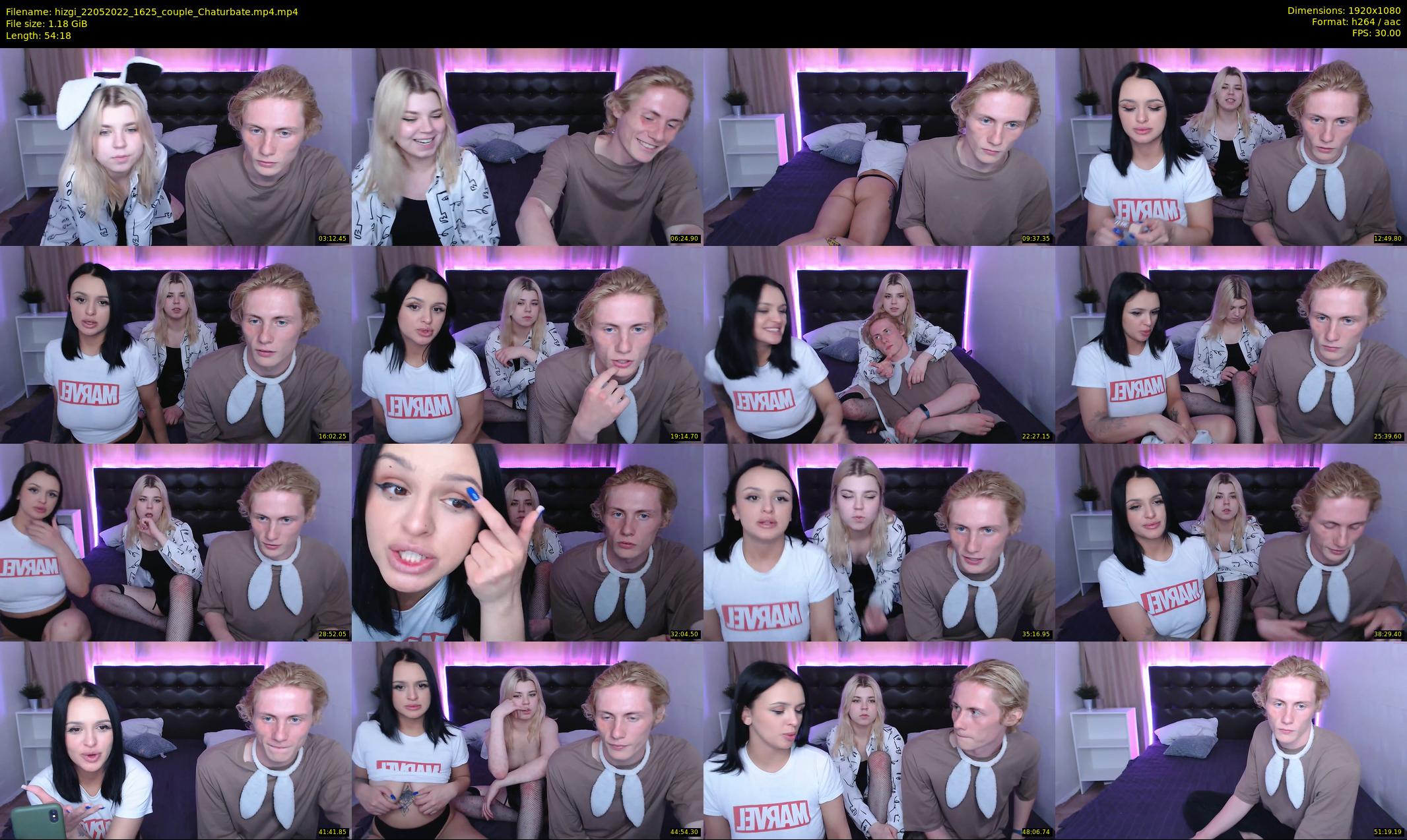 hizgi — 55 minute Chaturbate couple cam show recording, 1080p, May 22, 2022