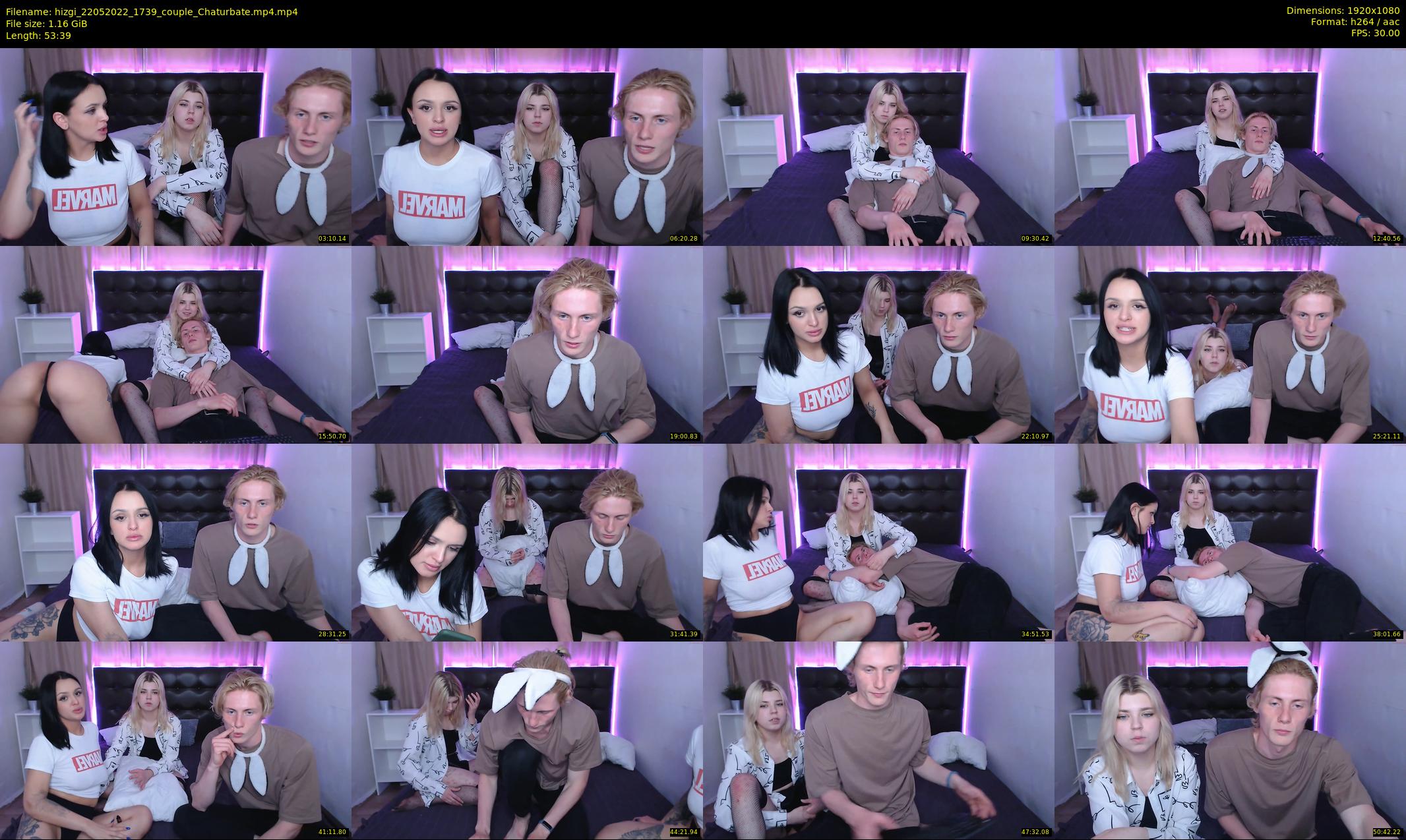 hizgi — 54 minute Chaturbate couple cam show recording, 1080p, May 22, 2022