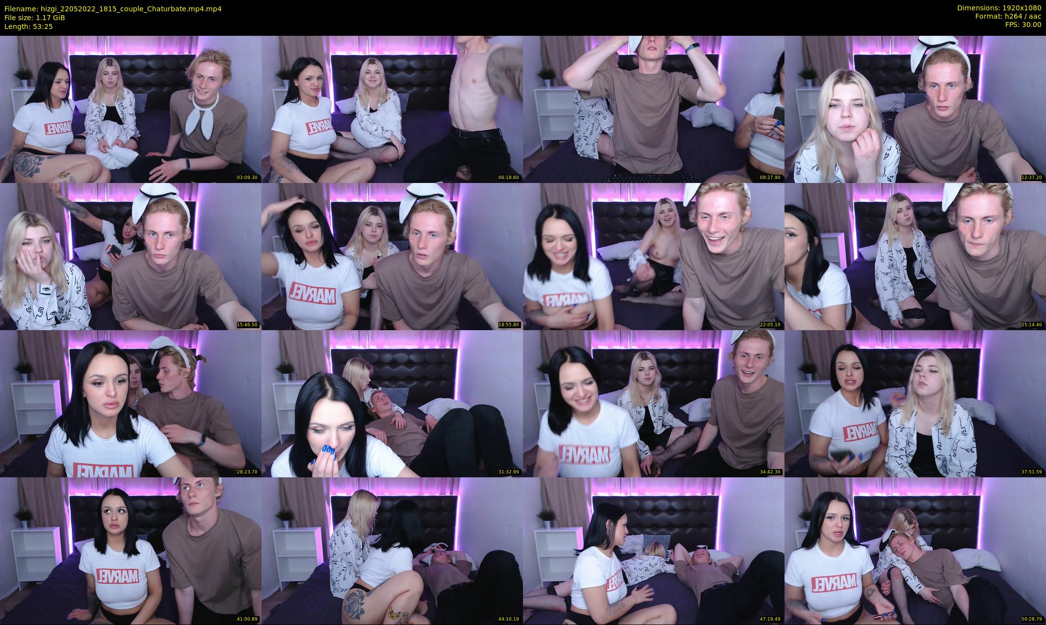 hizgi — 54 minute Chaturbate couple cam show recording, 1080p, May 22, 2022