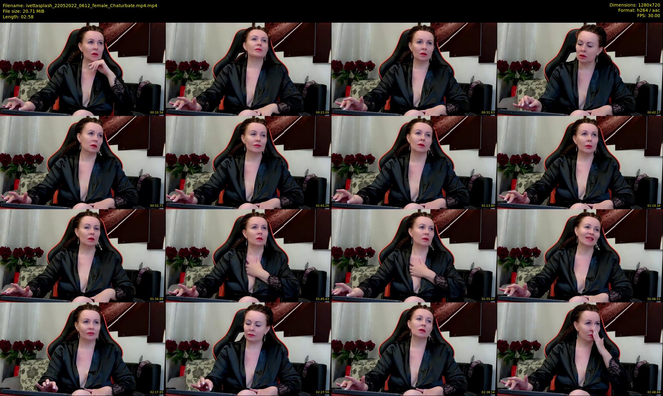 ivettasplash — 3 minute Chaturbate female cam show recording, 720p, May 22, 2022