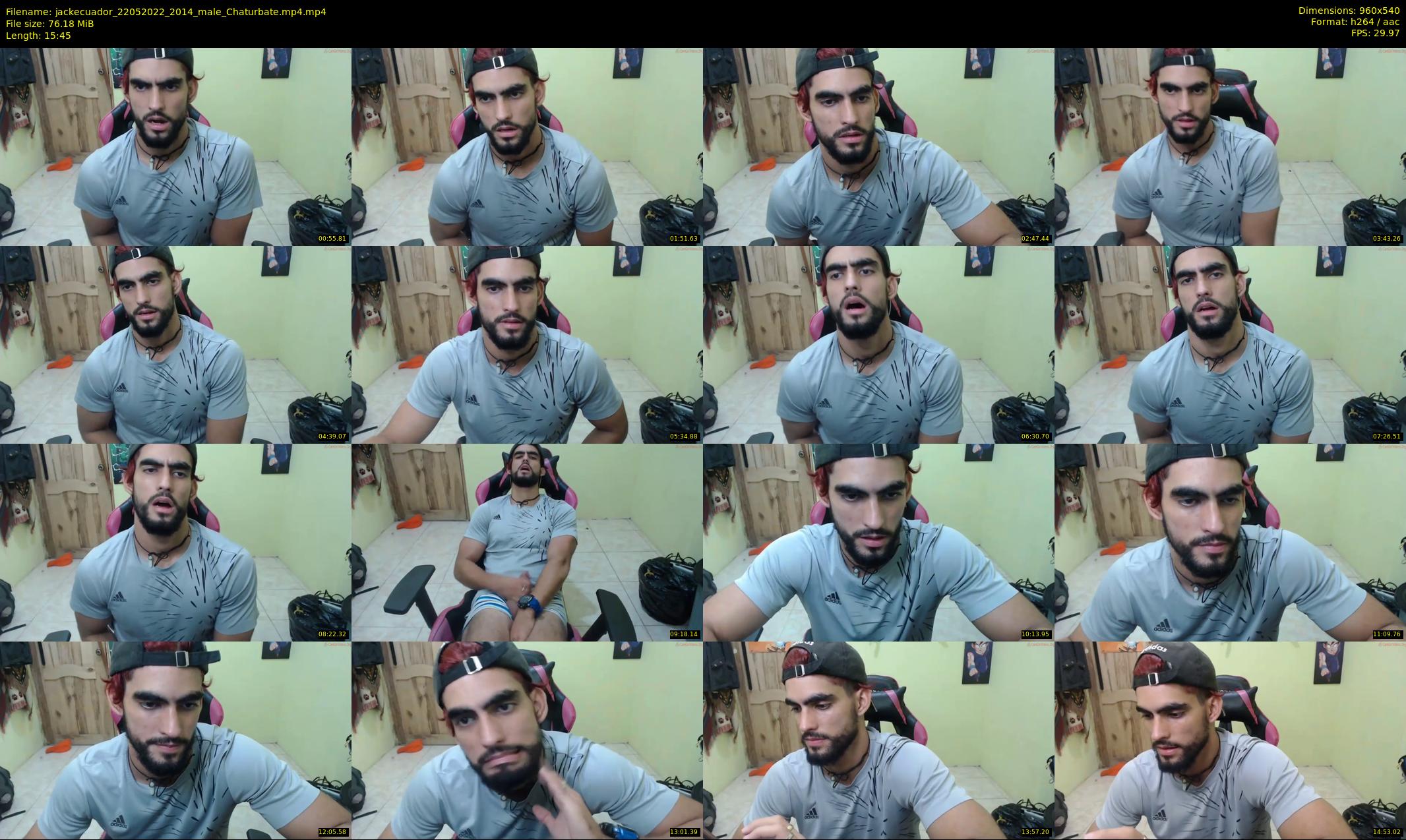 jackecuador — 16 minute Chaturbate male cam show recording, 480p, May 22, 2022