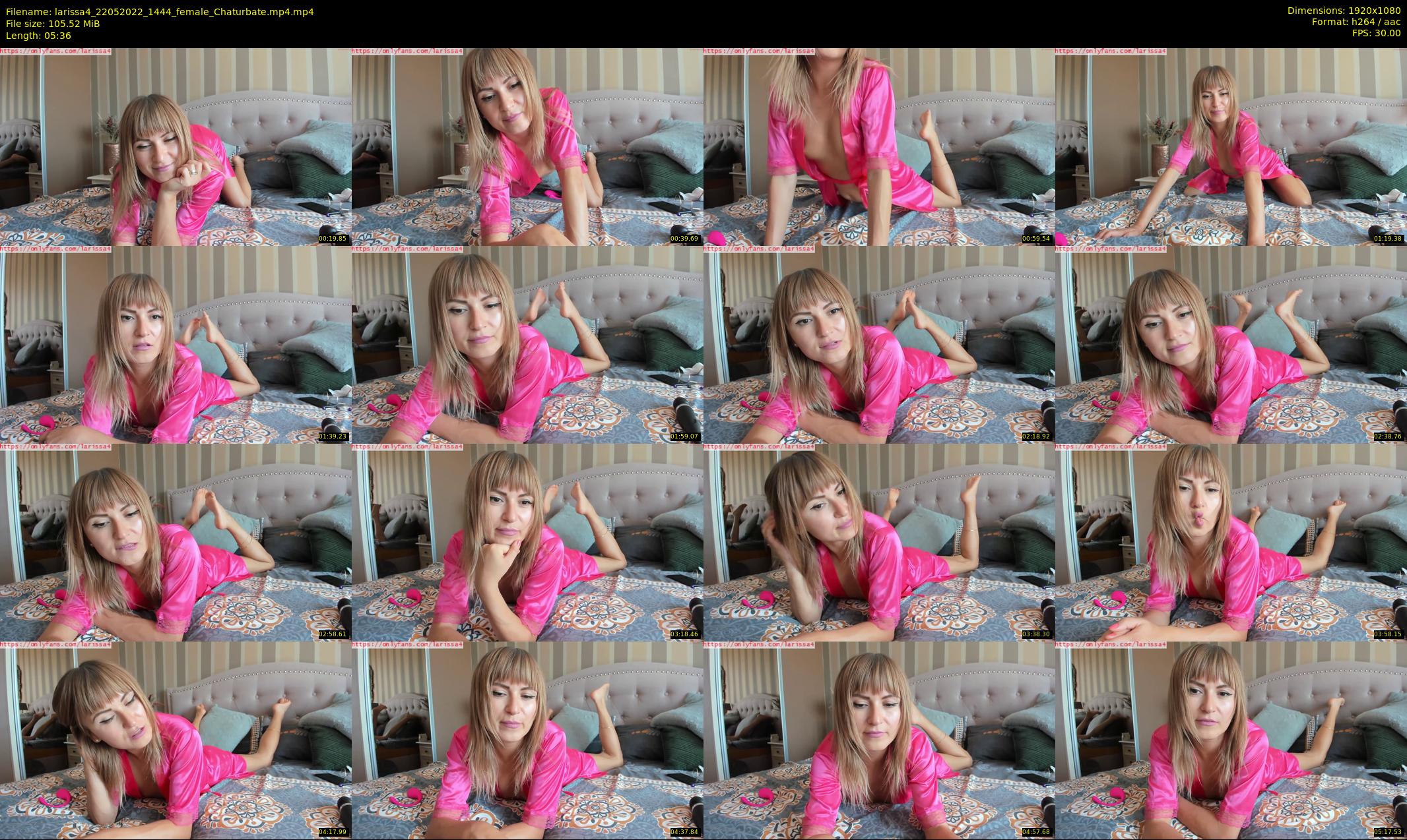 larissa4 — 6 minute Chaturbate female cam show recording, 1080p, May 22, 2022