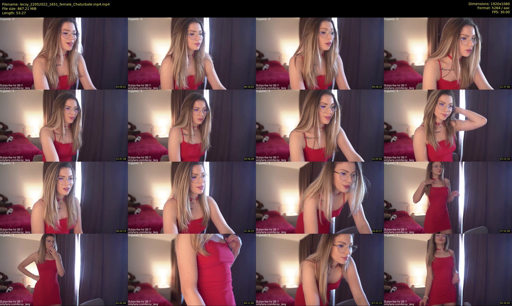 lecsy — 54 minute Chaturbate female cam show recording, 1080p, May 22, 2022