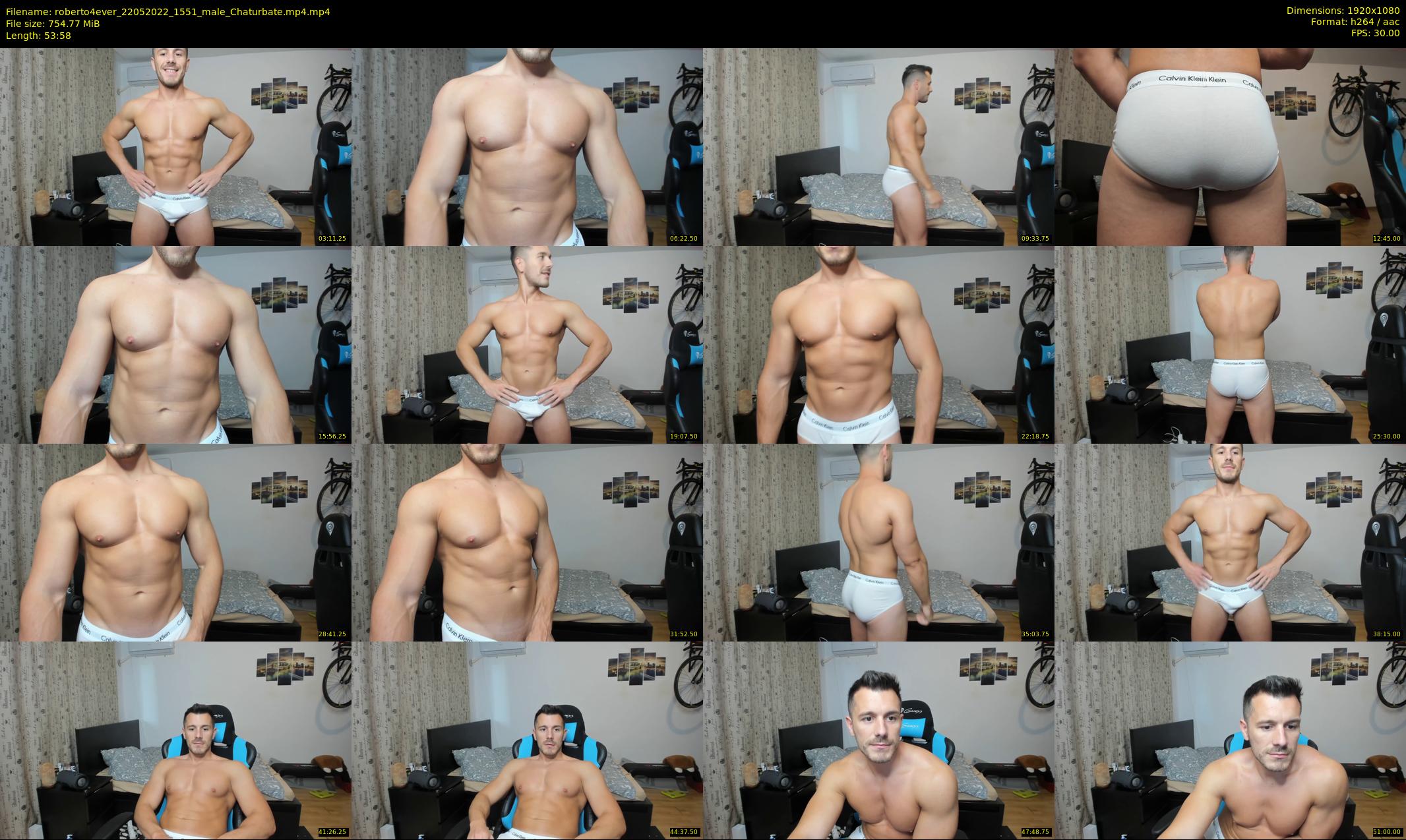 roberto4ever — 54 minute Chaturbate male cam show recording, 1080p, May 22, 2022