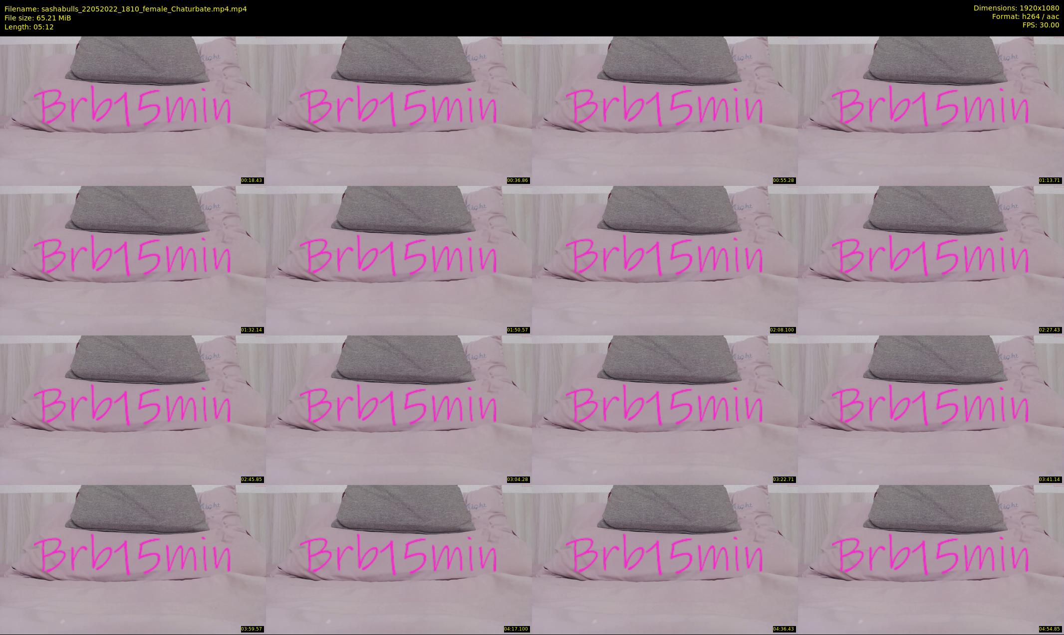sashabulls — 6 minute Chaturbate couple cam show recording, 1080p, May 22, 2022