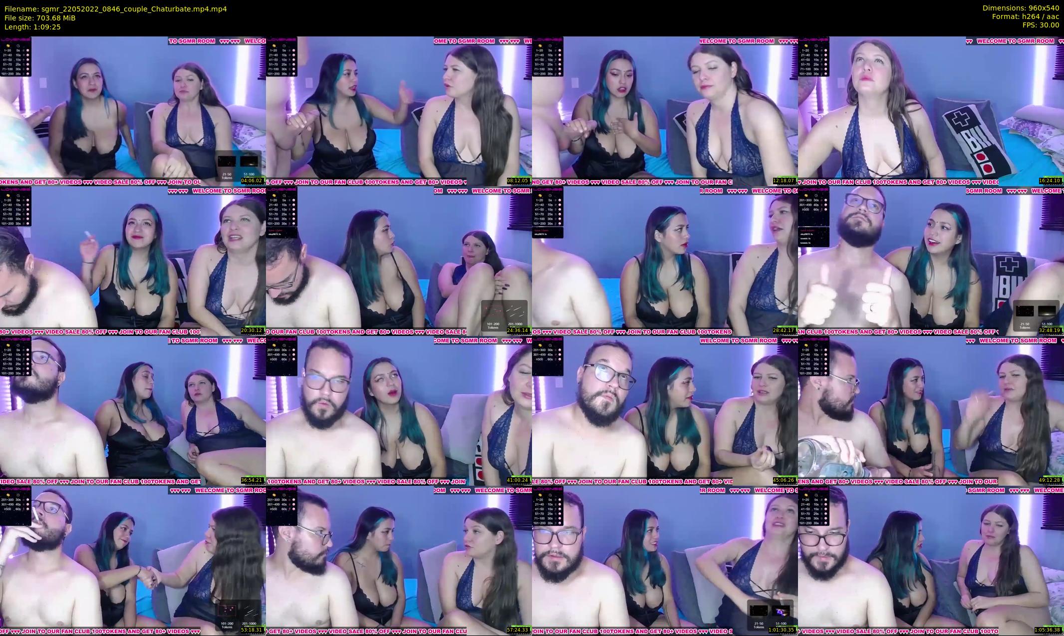 sgmr — 70 minute Chaturbate couple cam show recording, 480p, May 22, 2022
