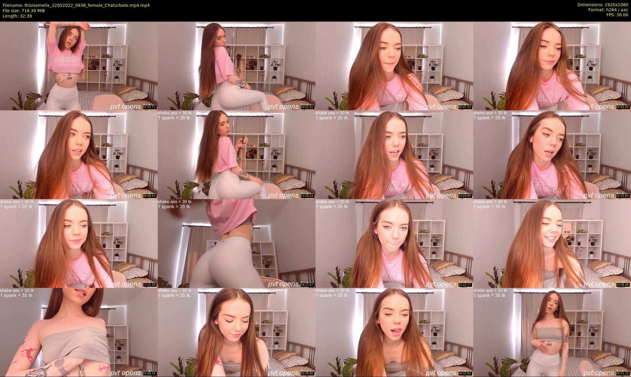 thisisamelia — 33 minute Chaturbate female cam show recording, 1080p, May 22, 2022