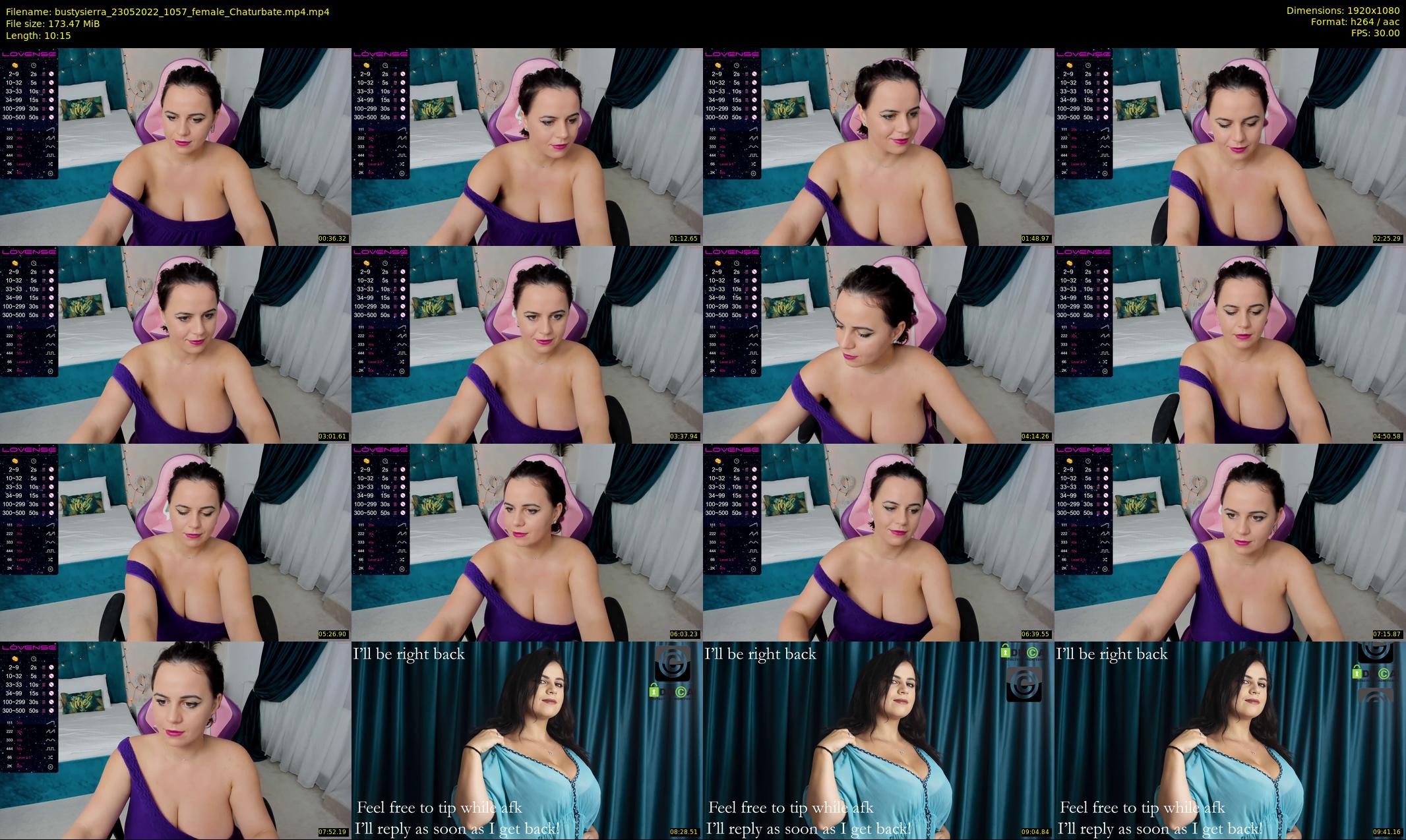 bustysierra — 11 minute Chaturbate female cam show recording, 1080p, May 23, 2022