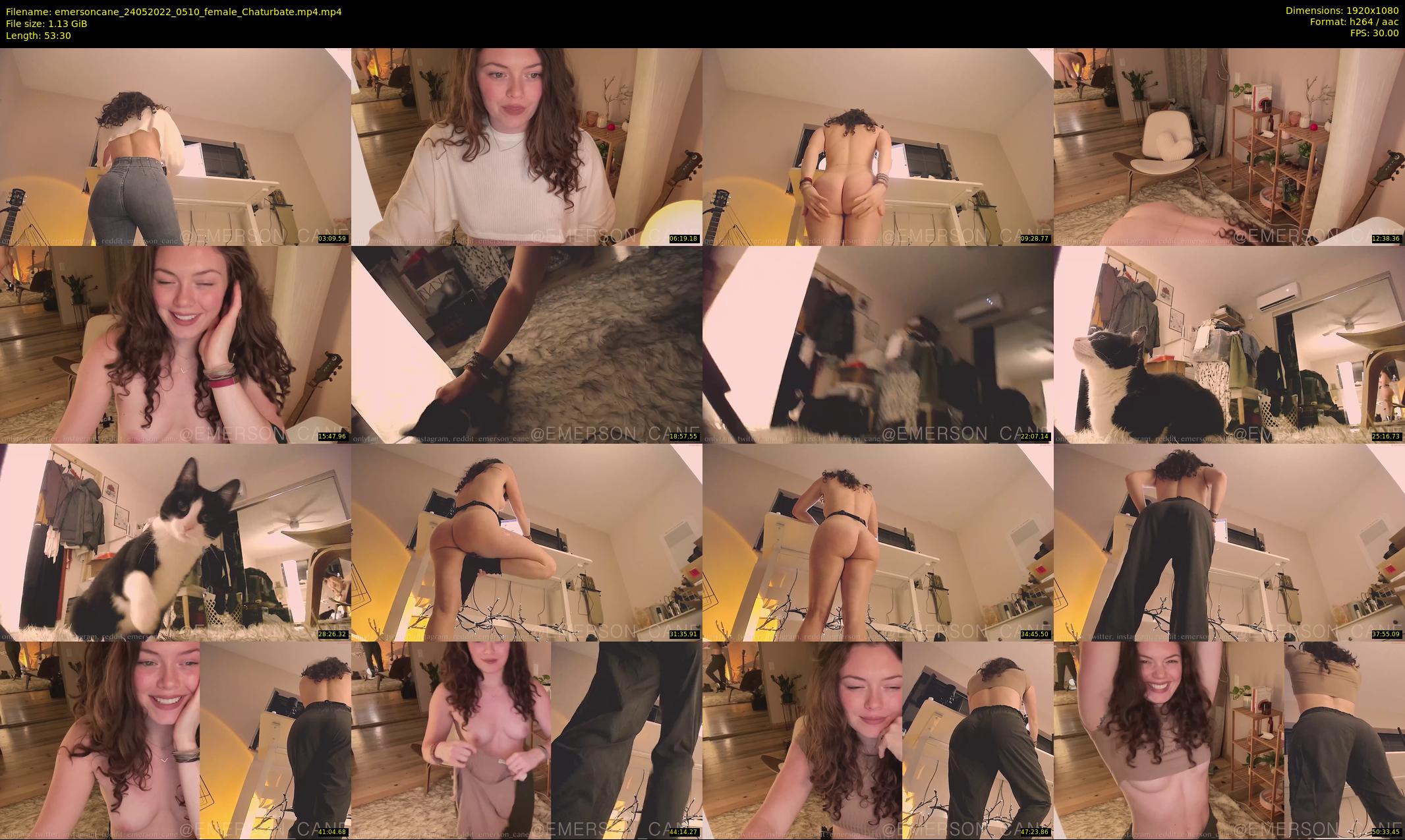 emersoncane — 54 minute Chaturbate female cam show recording, 1080p, May 24, 2022