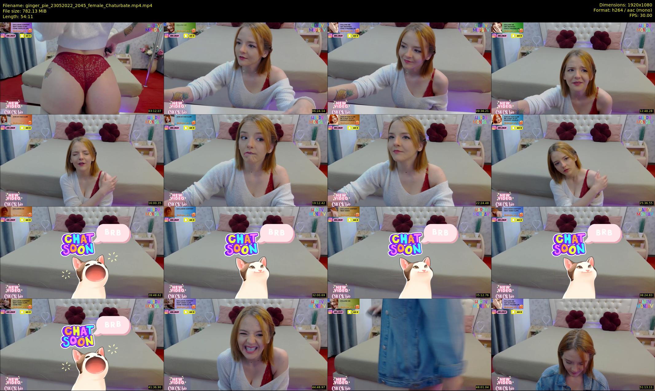 ginger_pie — 55 minute Chaturbate female cam show recording, 1080p, May 23, 2022