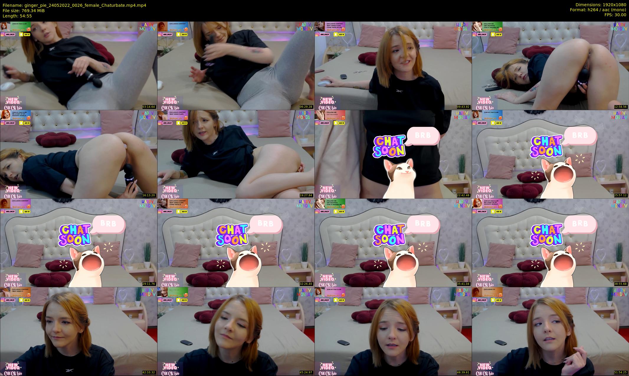 ginger_pie — 55 minute Chaturbate female cam show recording, 1080p, May 24, 2022
