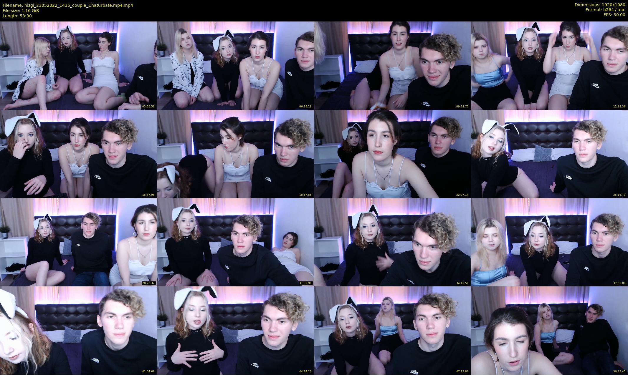 hizgi — 54 minute Chaturbate couple cam show recording, 1080p, May 23, 2022
