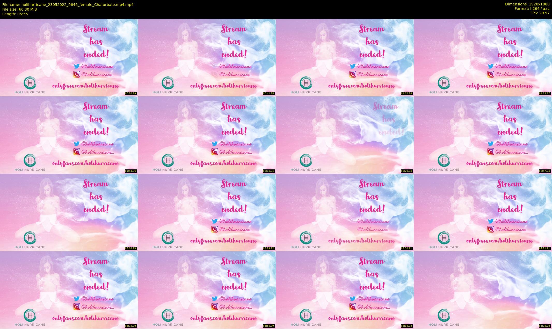 holihurricane — 6 minute Chaturbate female cam show recording, 1080p, May 23, 2022